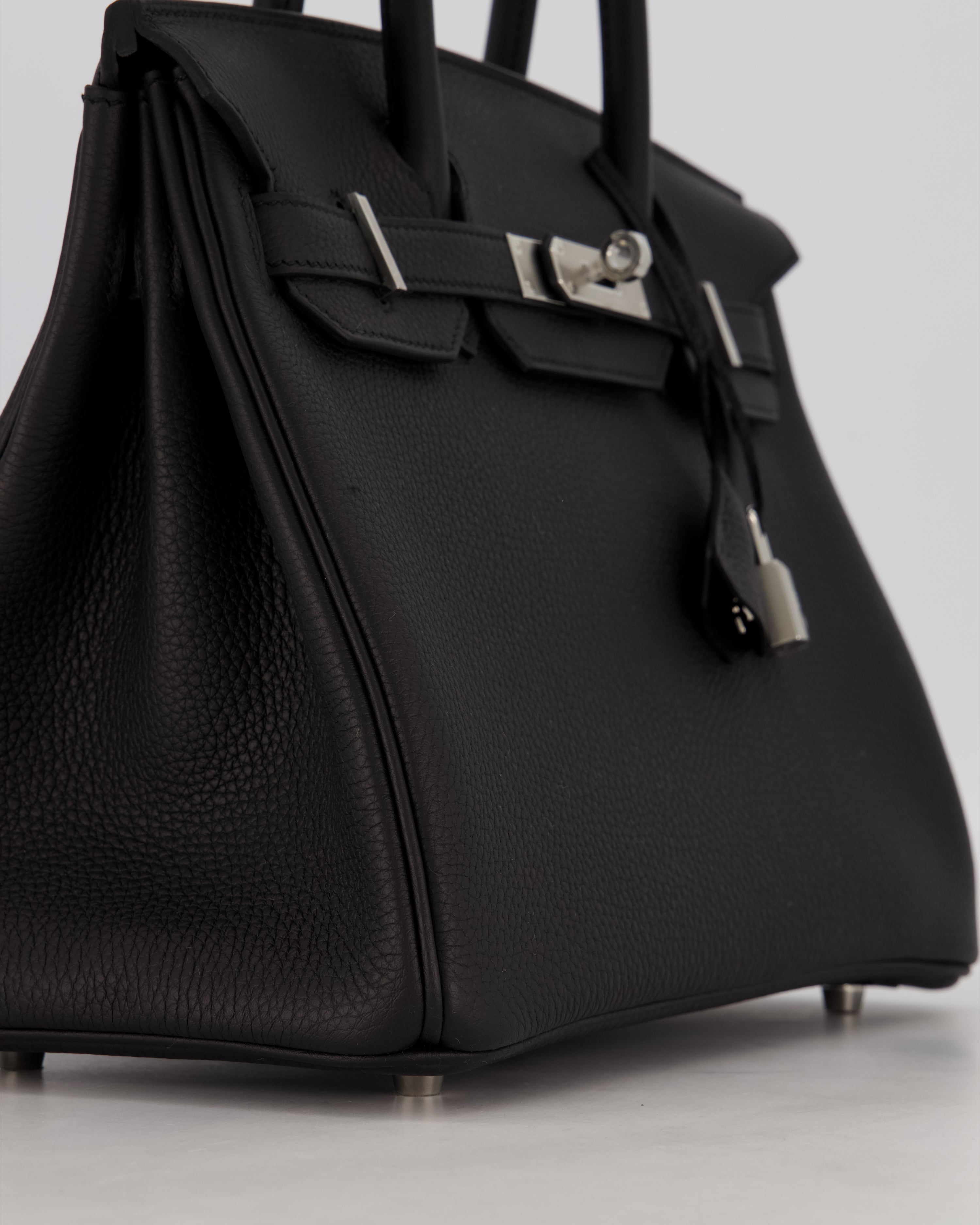 *VERY RARE* Hermès Birkin 30 Retourne Bag in Noir Togo Leather with Palladium Hardware