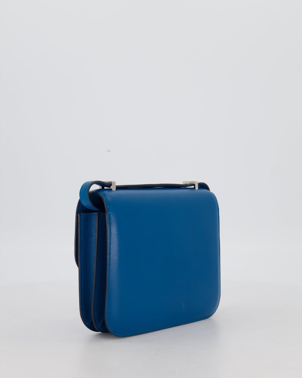 Hermès Mini Constance III 18 Bag in Bleu Izmir Tadelakt Leather with Palladium Hardware