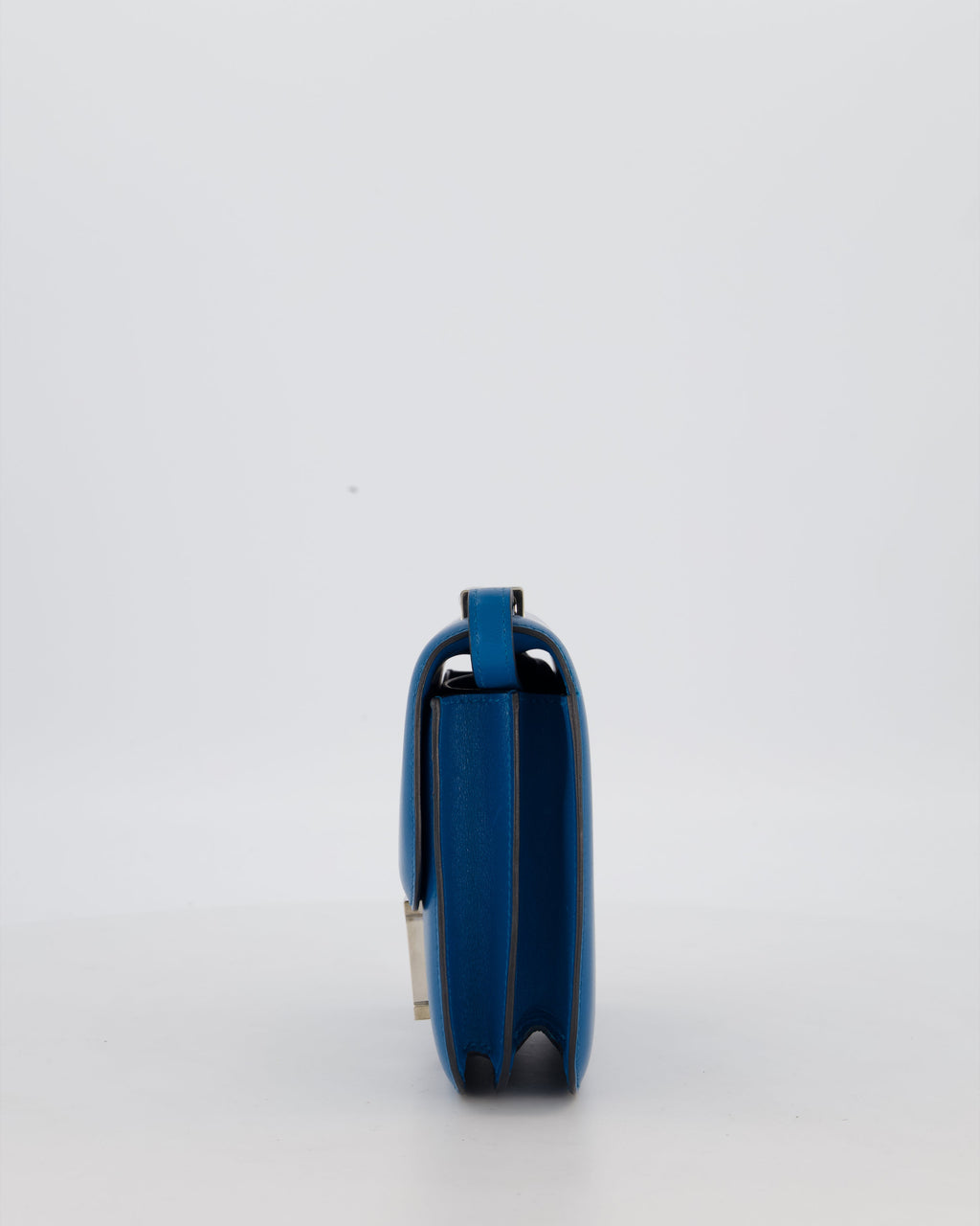 Hermès Mini Constance III 18 Bag in Bleu Izmir Tadelakt Leather with Palladium Hardware