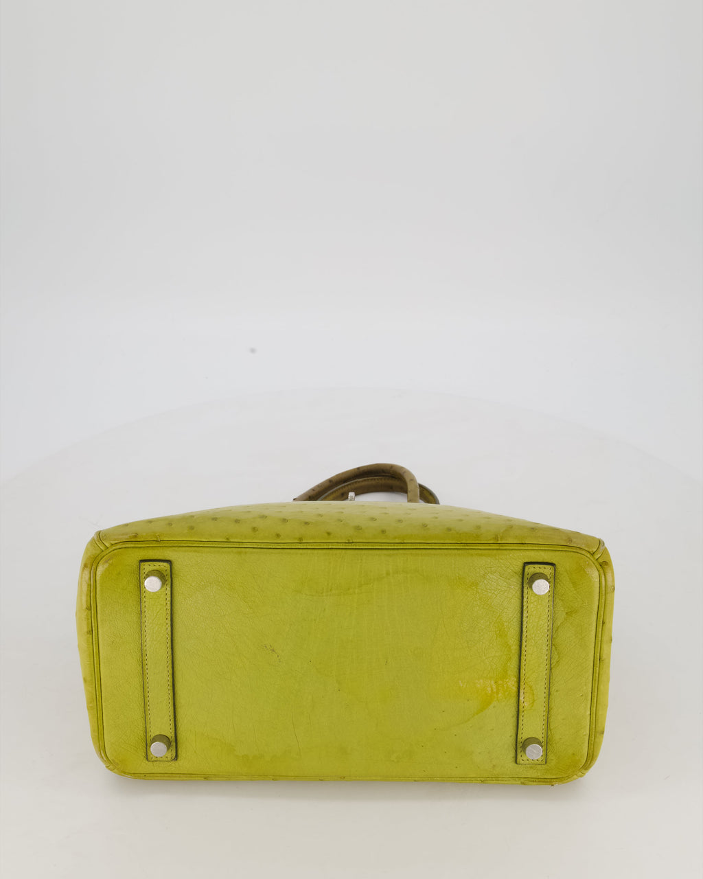 Hermès Birkin 30 Retourne Bag in Vert Anís Ostrich Leather with Palladium Hardware