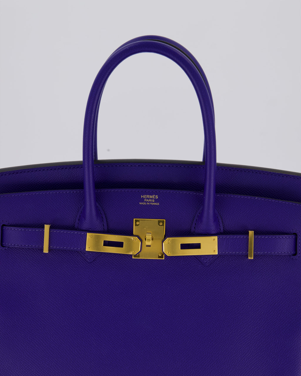 Hermès Birkin 30 Retourne Bag in Bleu Electrique Epsom Leather with Gold Hardware