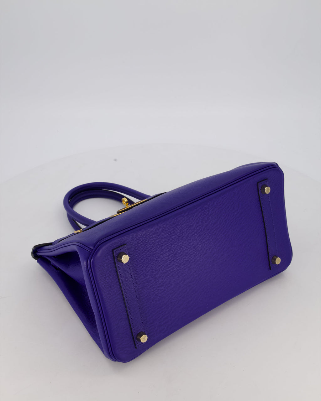 Hermès Birkin 30 Retourne Bag in Bleu Electrique Epsom Leather with Gold Hardware