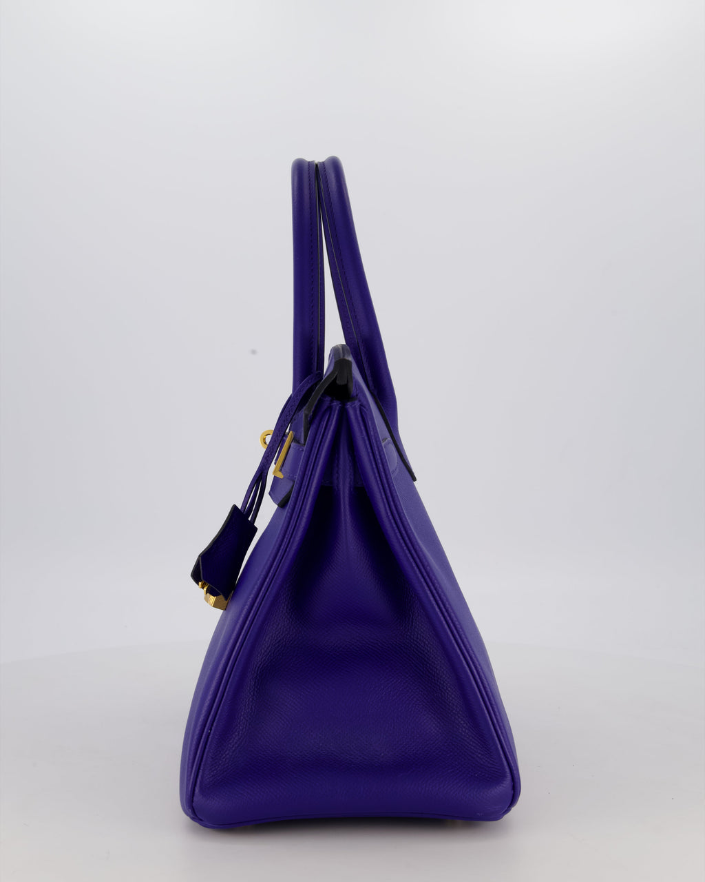 Hermès Birkin 30 Retourne Bag in Bleu Electrique Epsom Leather with Gold Hardware