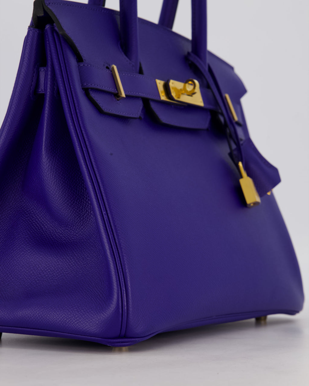 Hermès Birkin 30 Retourne Bag in Bleu Electrique Epsom Leather with Gold Hardware