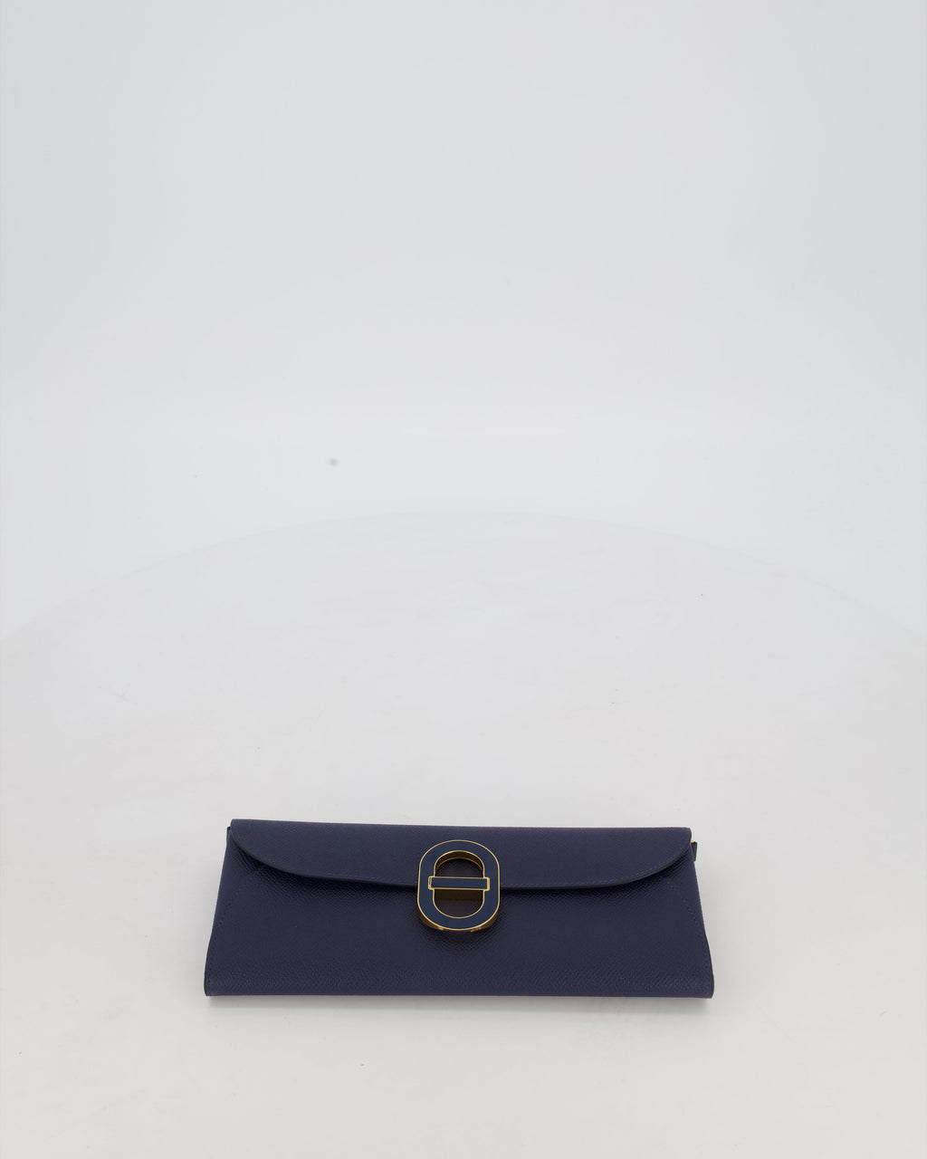 Hermès Maillon To Go Bag in Bleu Saphir Epsom Leather with Gold Hardware and Bleu Saphir Enamel