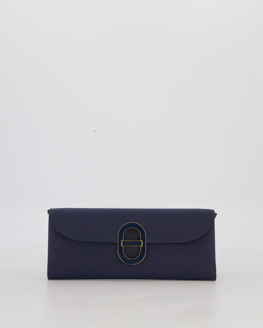 Hermès Maillon To Go Bag in Bleu Saphir Epsom Leather with Gold Hardware and Bleu Saphir Enamel