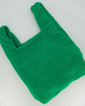 Bottega Veneta Green Woven Terry Cloth Tote Bag