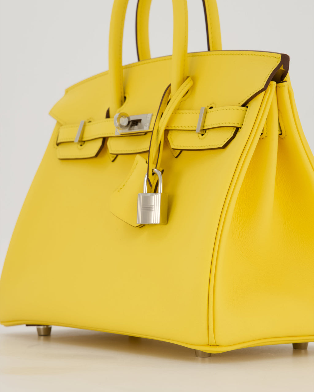 *RARE COLOUR* Hermès Birkin 25 Retourne Bag in Jaune Mango Swift Leather with Palladium Hardware