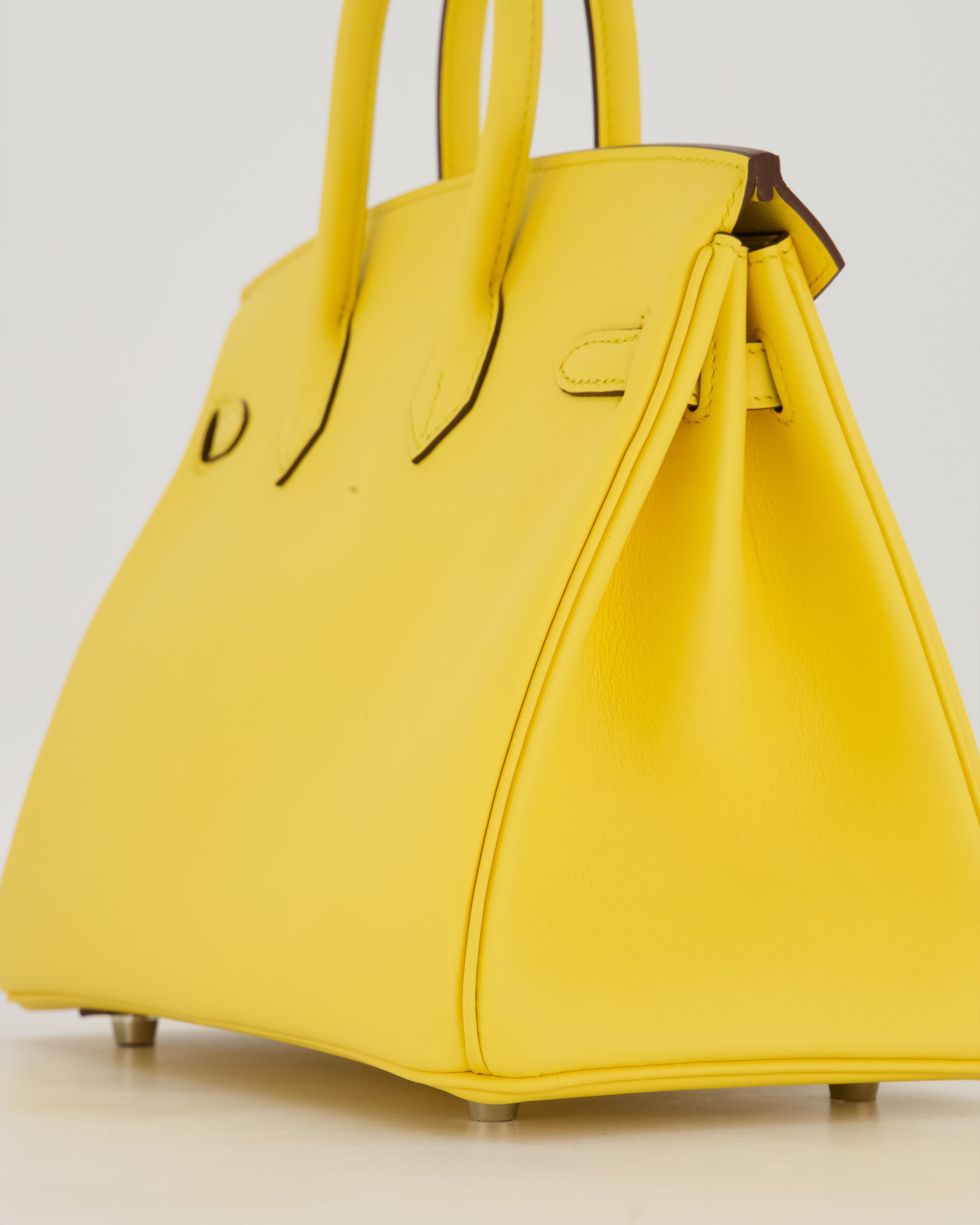 *RARE COLOUR* Hermès Birkin 25 Retourne Bag in Jaune Mango Swift Leather with Palladium Hardware