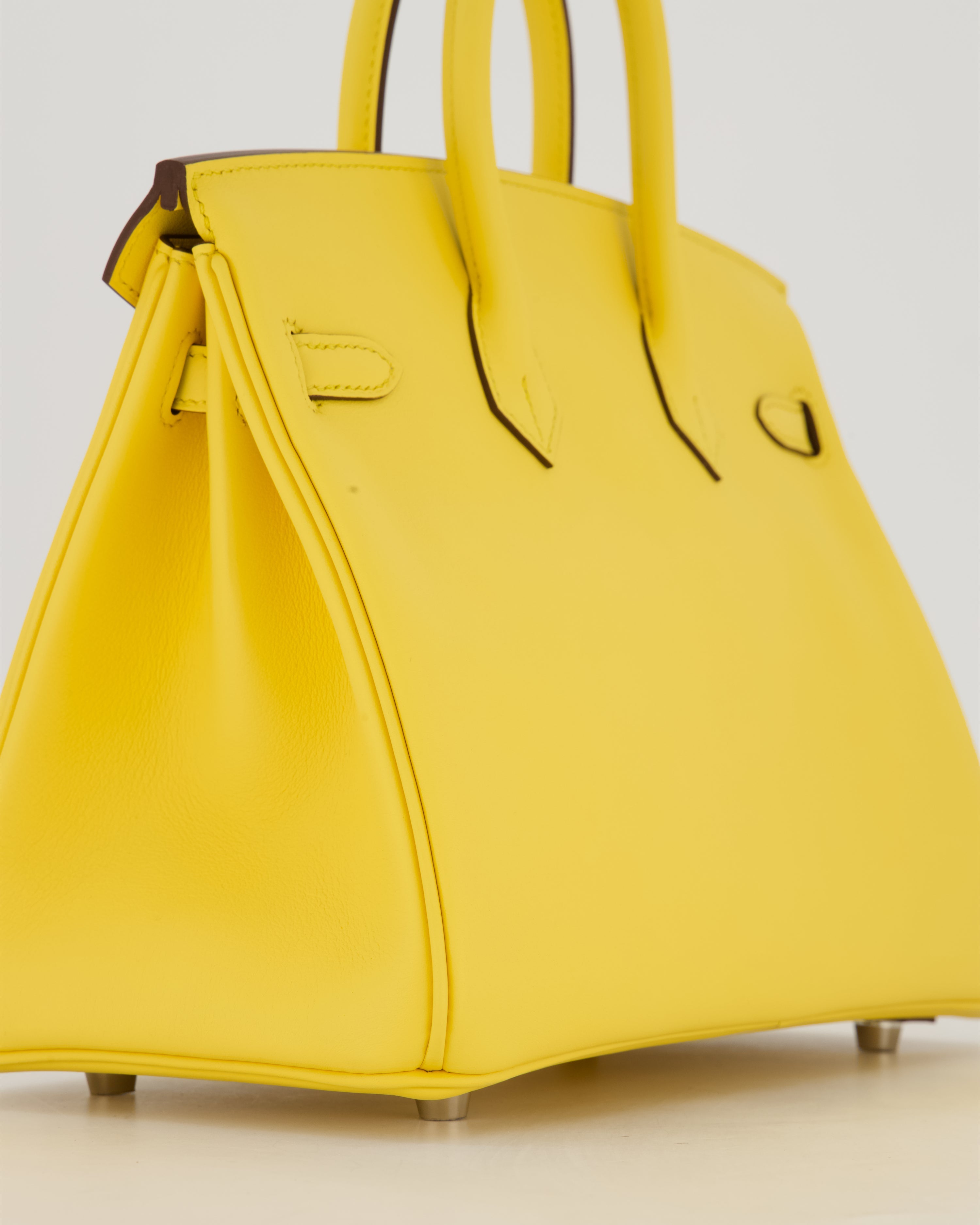 *RARE COLOUR* Hermès Birkin 25 Retourne Bag in Jaune Mango Swift Leather with Palladium Hardware