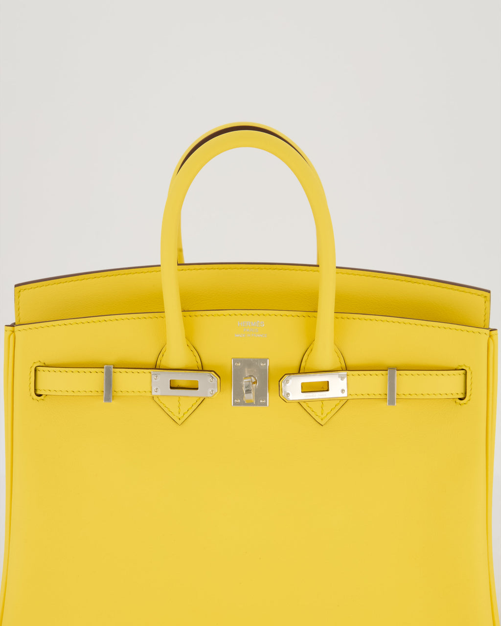 *RARE COLOUR* Hermès Birkin 25 Retourne Bag in Jaune Mango Swift Leather with Palladium Hardware