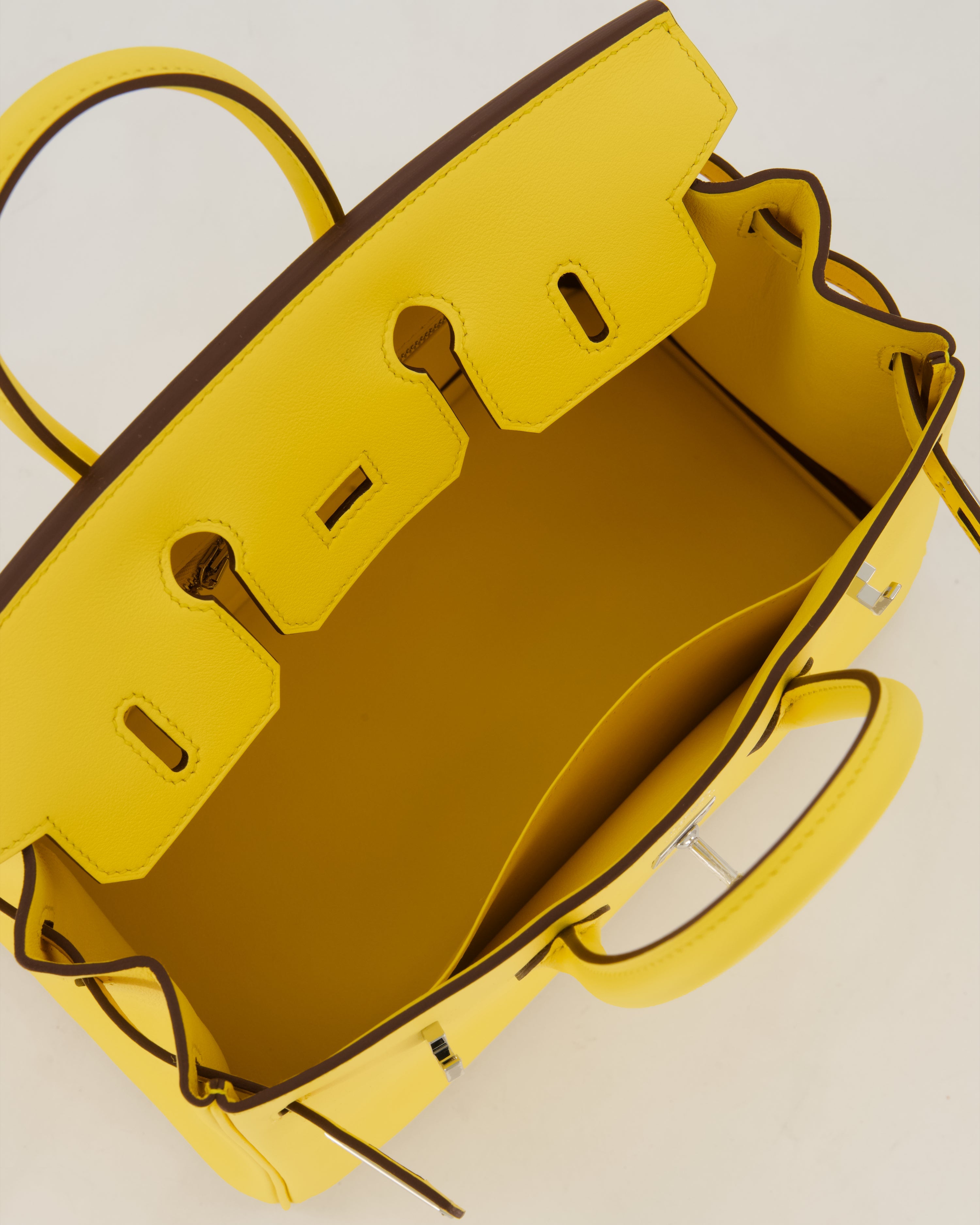 *RARE COLOUR* Hermès Birkin 25 Retourne Bag in Jaune Mango Swift Leather with Palladium Hardware
