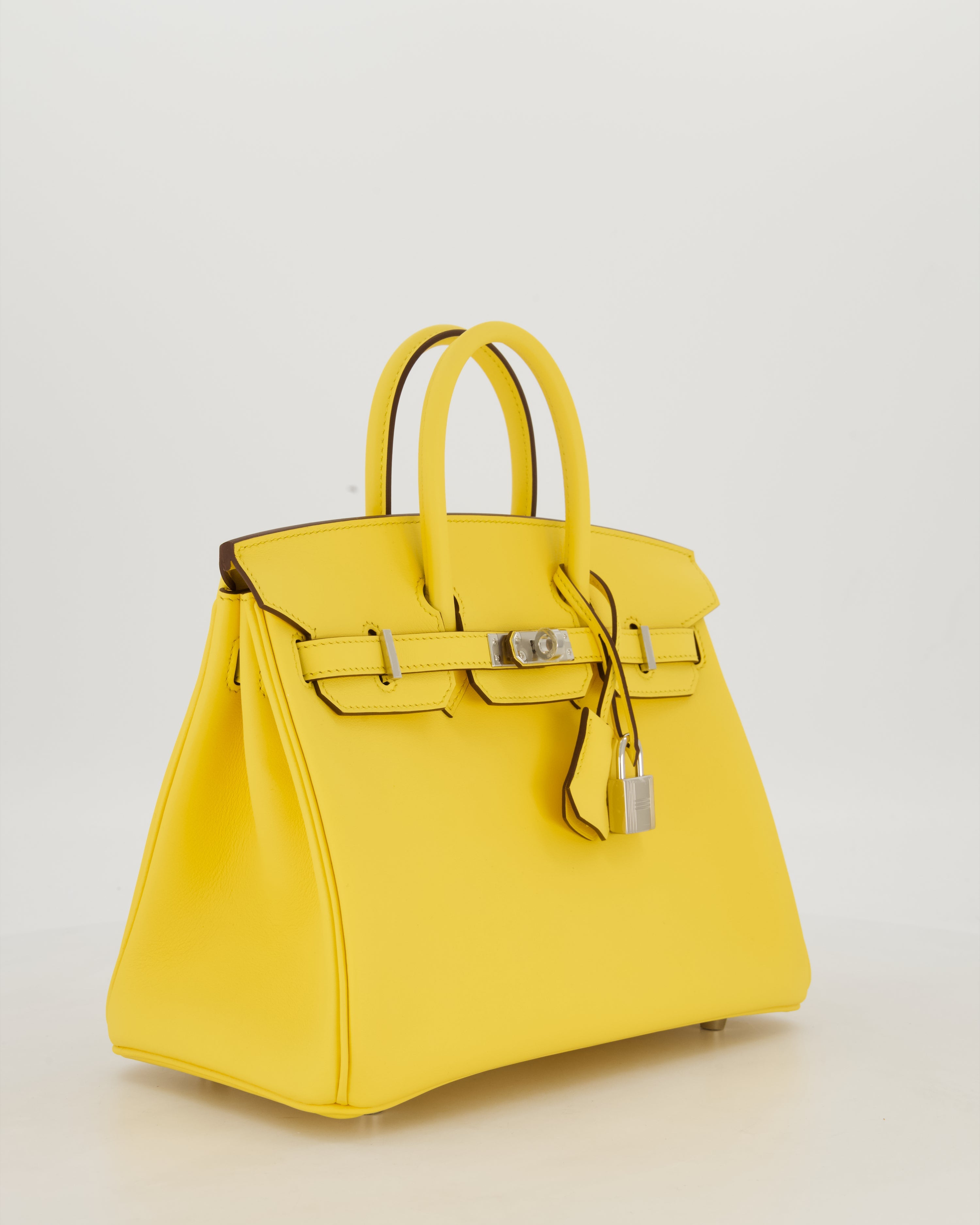 *RARE COLOUR* Hermès Birkin 25 Retourne Bag in Jaune Mango Swift Leather with Palladium Hardware