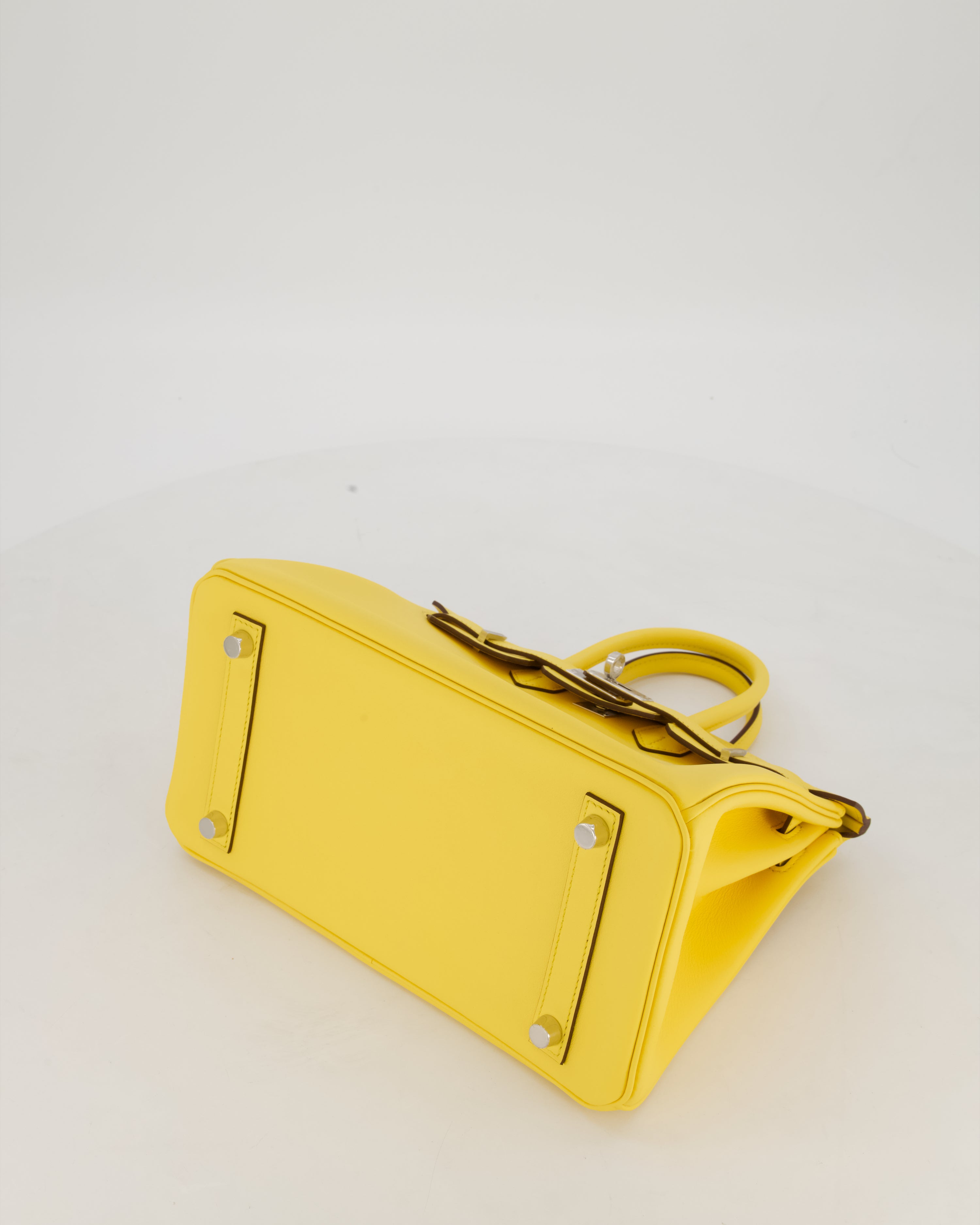 *RARE COLOUR* Hermès Birkin 25 Retourne Bag in Jaune Mango Swift Leather with Palladium Hardware