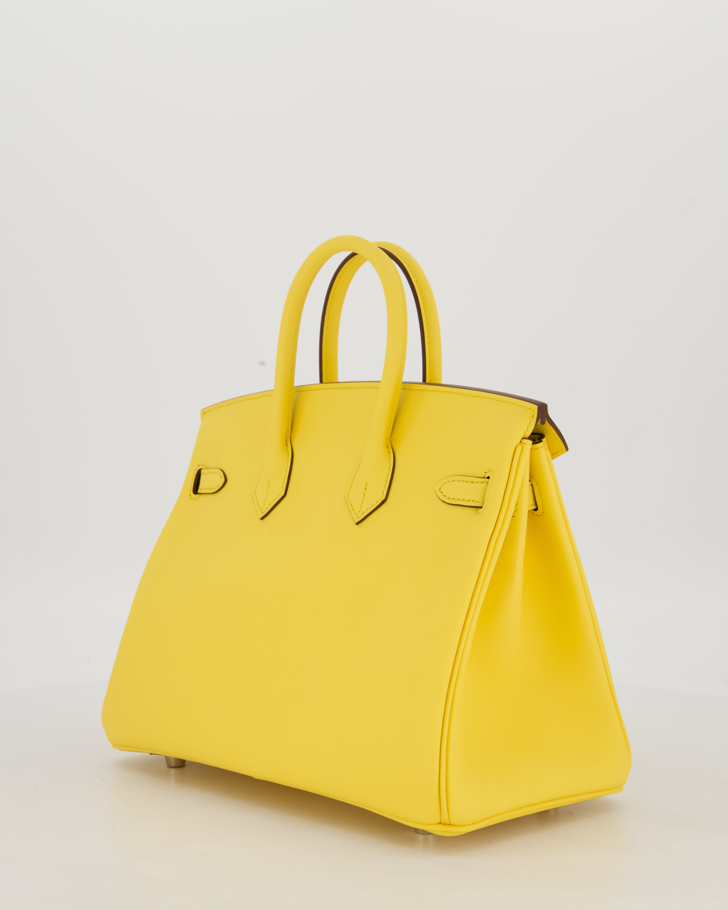 *RARE COLOUR* Hermès Birkin 25 Retourne Bag in Jaune Mango Swift Leather with Palladium Hardware