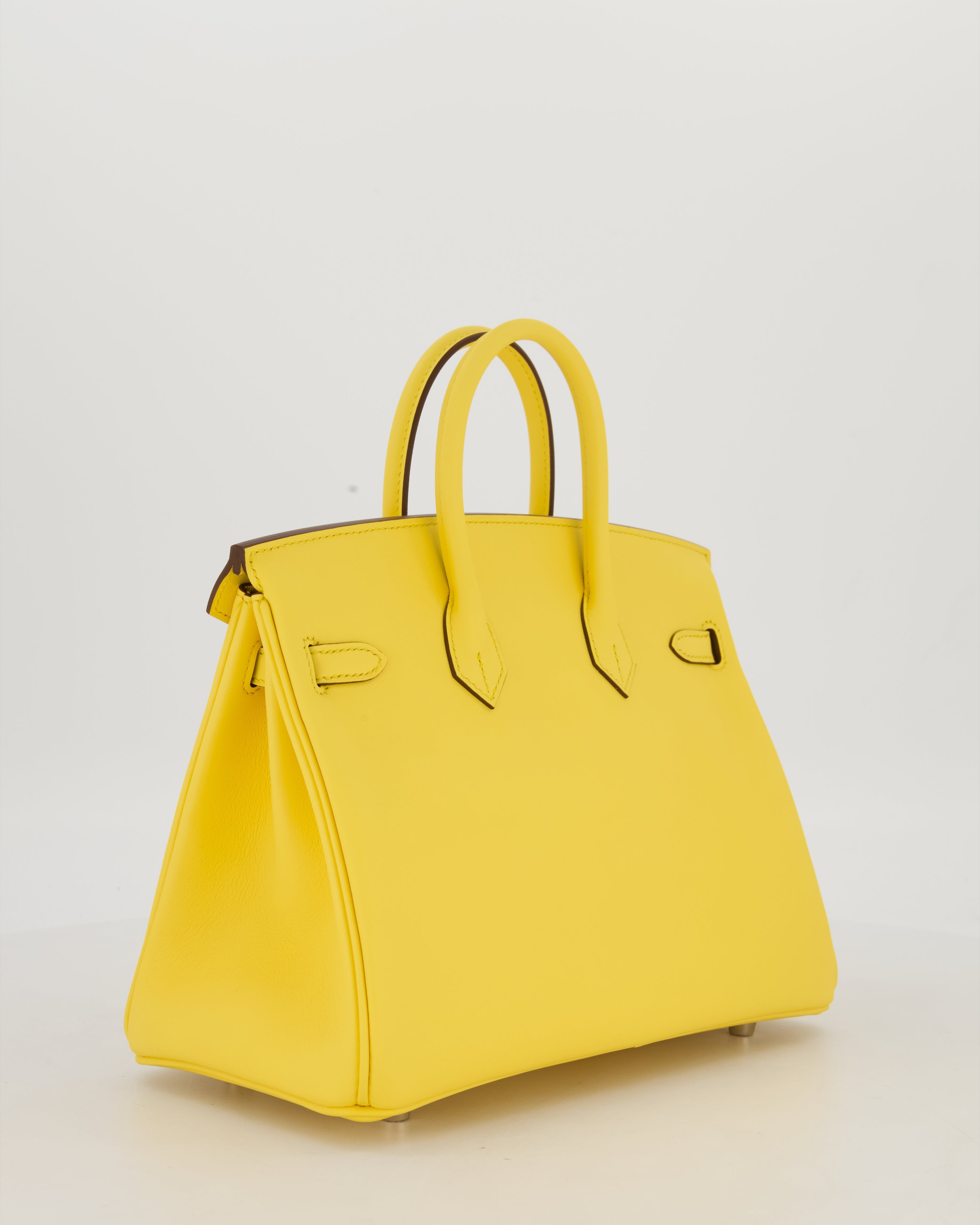 *RARE COLOUR* Hermès Birkin 25 Retourne Bag in Jaune Mango Swift Leather with Palladium Hardware