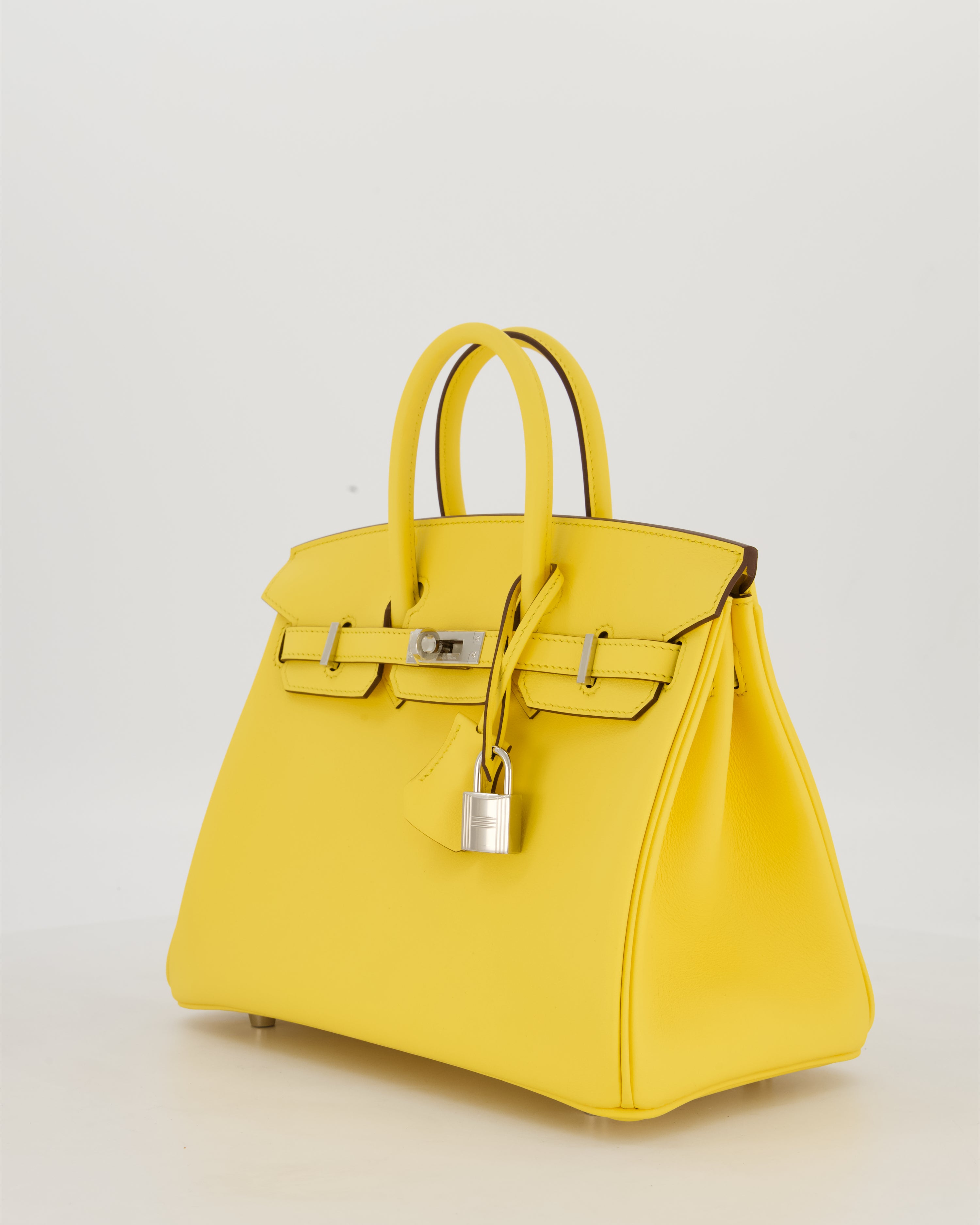 *RARE COLOUR* Hermès Birkin 25 Retourne Bag in Jaune Mango Swift Leather with Palladium Hardware