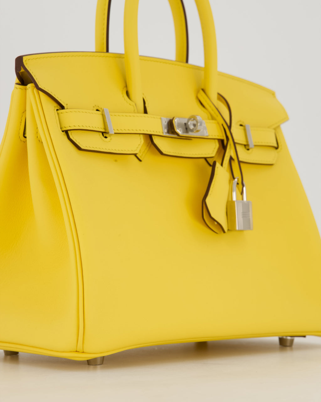 *RARE COLOUR* Hermès Birkin 25 Retourne Bag in Jaune Mango Swift Leather with Palladium Hardware