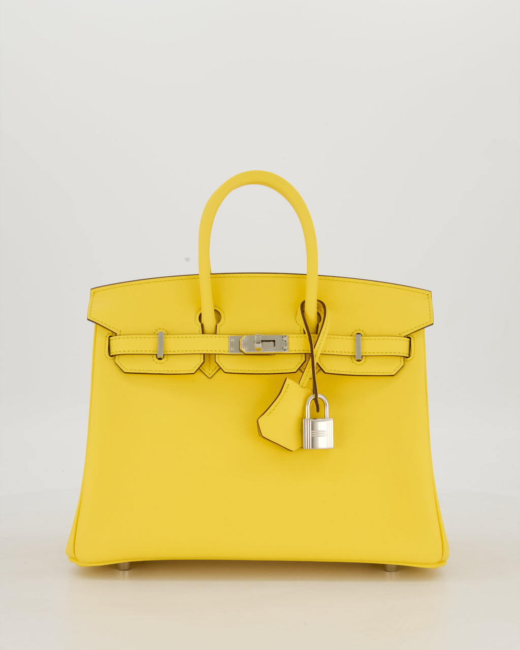 *RARE COLOUR* Hermès Birkin 25 Retourne Bag in Jaune Mango Swift Leather with Palladium Hardware