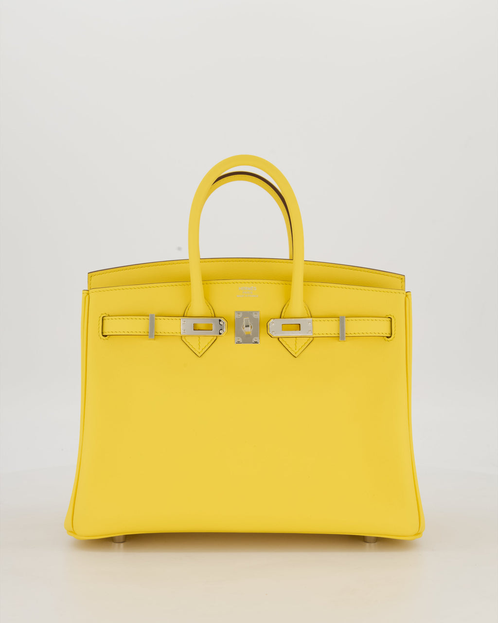 *RARE COLOUR* Hermès Birkin 25 Retourne Bag in Jaune Mango Swift Leather with Palladium Hardware