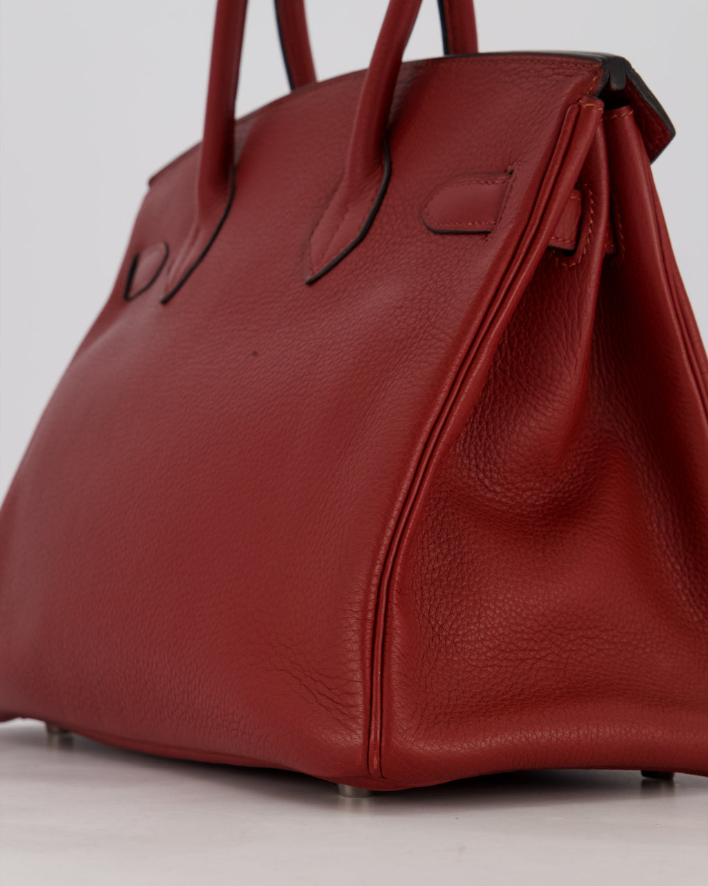 Hermès Birkin 30 Retourne Bag in Rouge H Togo Leather with Palladium Hardware