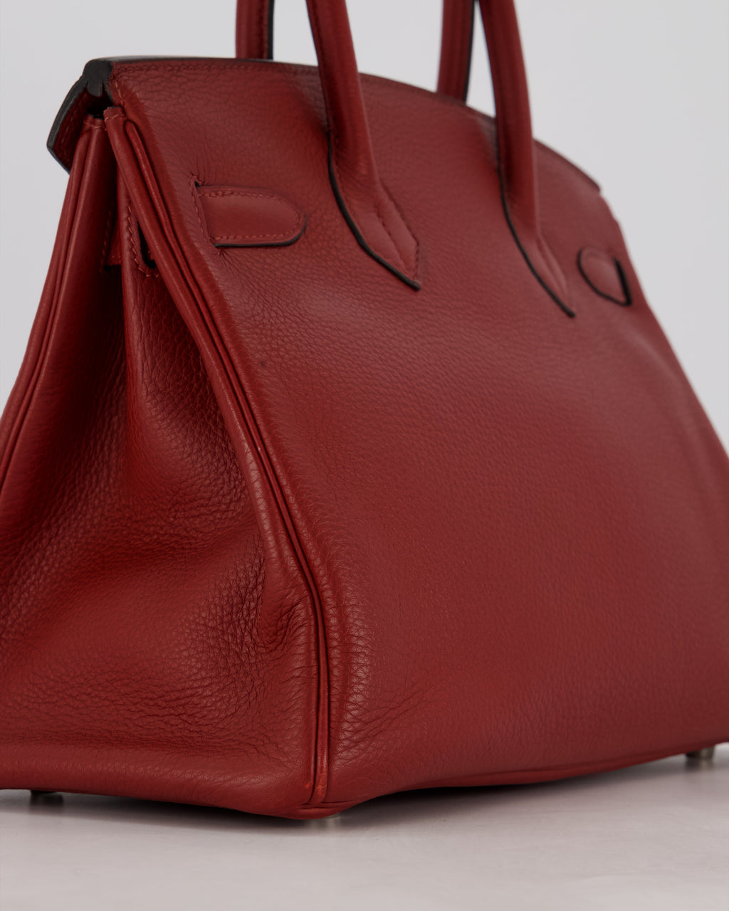 Hermès Birkin 30 Retourne Bag in Rouge H Togo Leather with Palladium Hardware