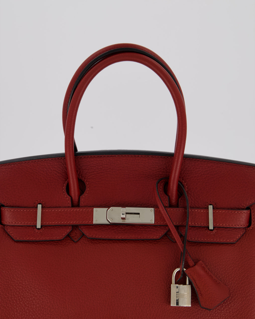 Hermès Birkin 30 Retourne Bag in Rouge H Togo Leather with Palladium Hardware