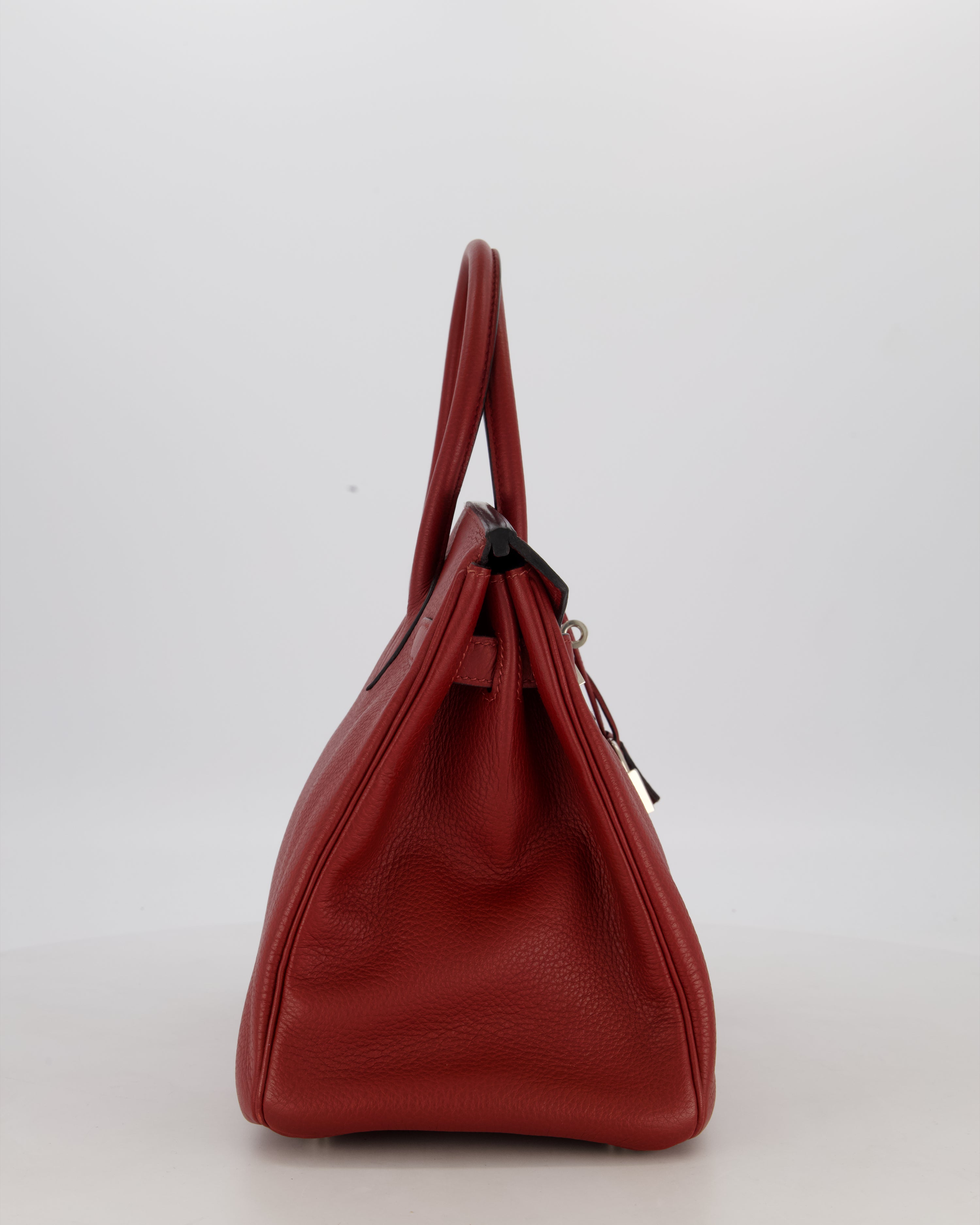 Hermès Birkin 30 Retourne Bag in Rouge H Togo Leather with Palladium Hardware