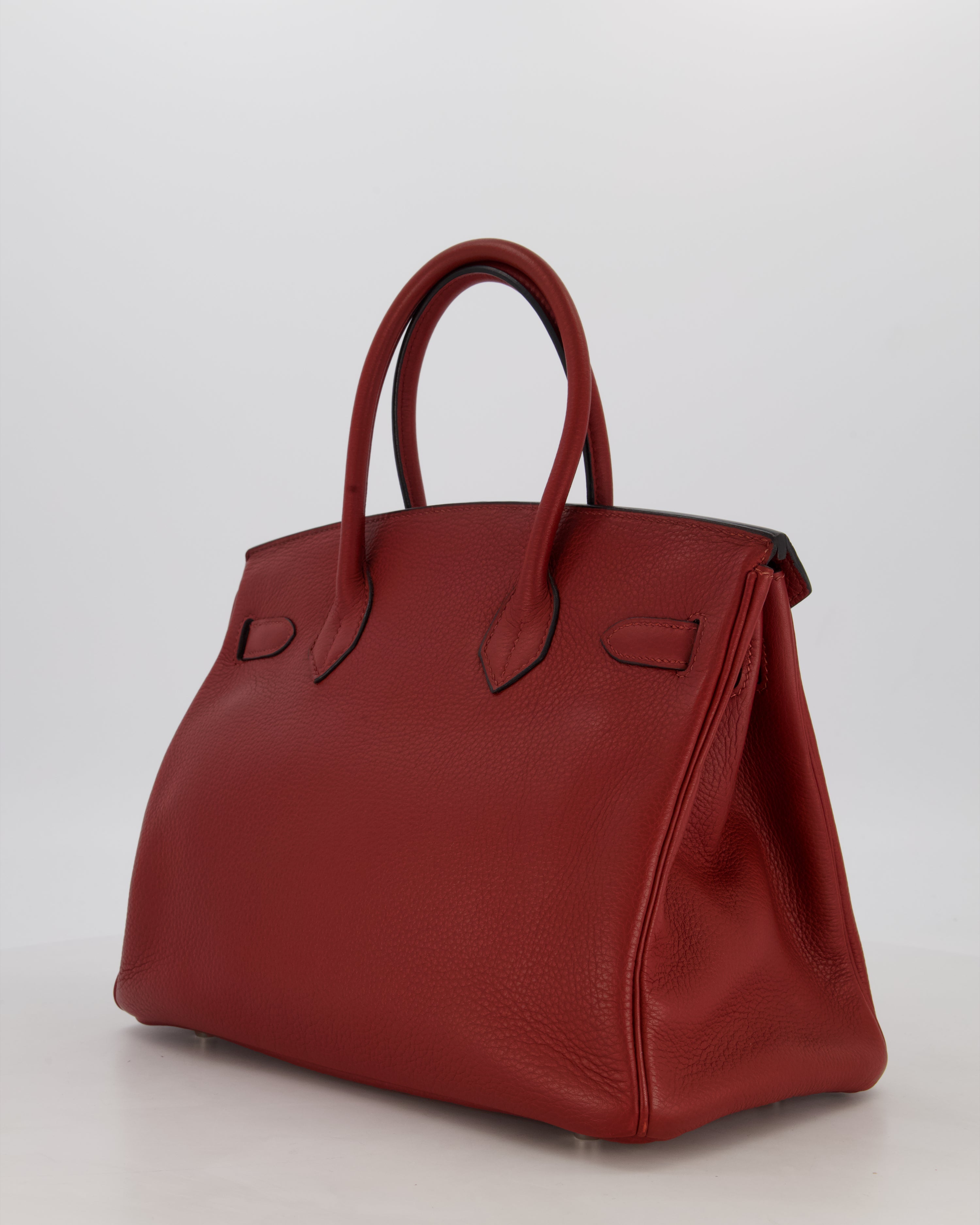 Hermès Birkin 30 Retourne Bag in Rouge H Togo Leather with Palladium Hardware