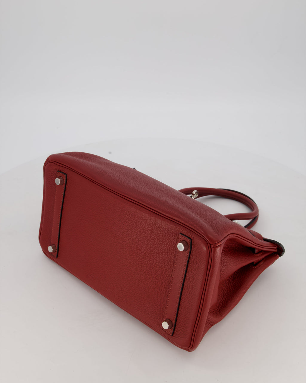 Hermès Birkin 30 Retourne Bag in Rouge H Togo Leather with Palladium Hardware