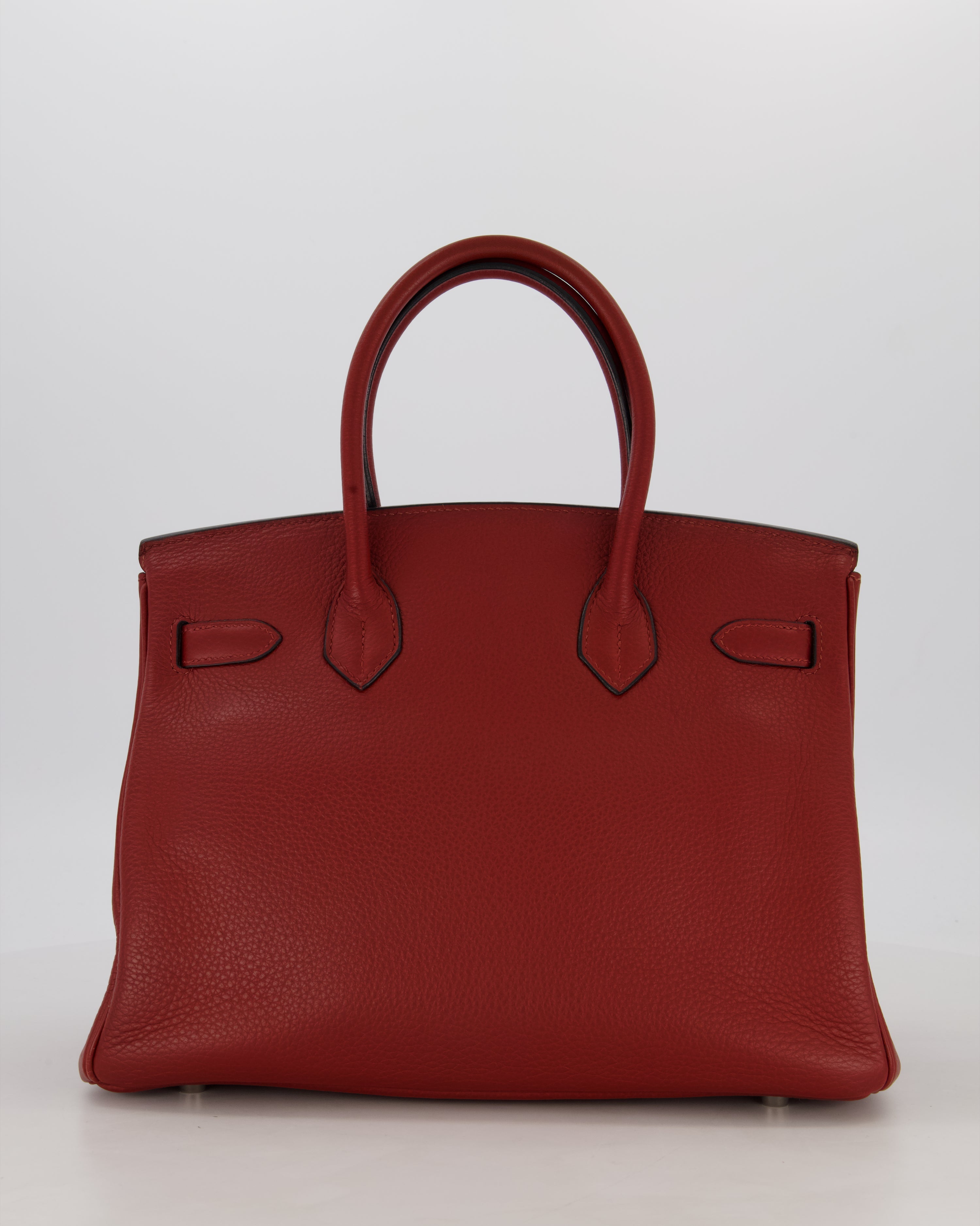 Hermès Birkin 30 Retourne Bag in Rouge H Togo Leather with Palladium Hardware