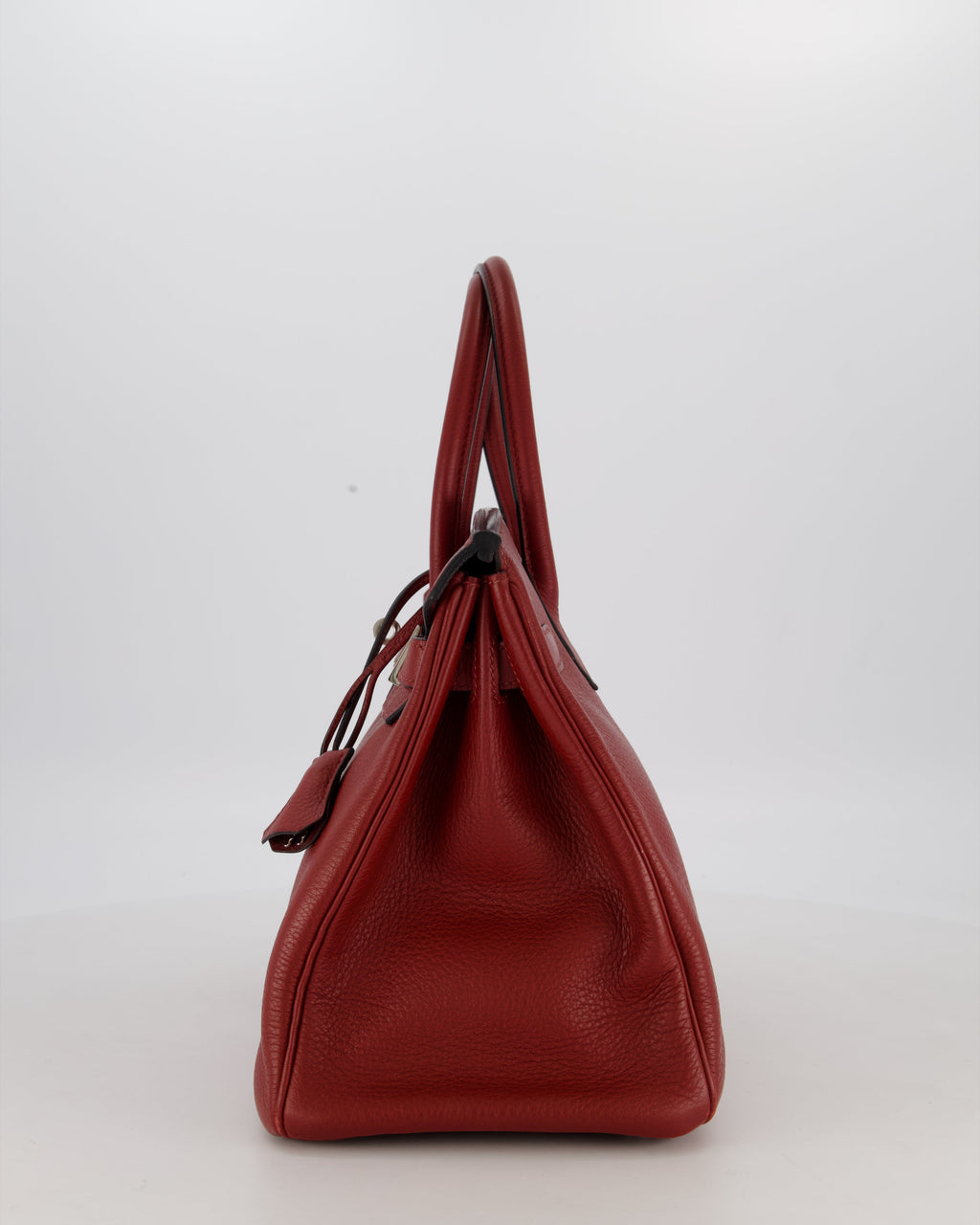 Hermès Birkin 30 Retourne Bag in Rouge H Togo Leather with Palladium Hardware