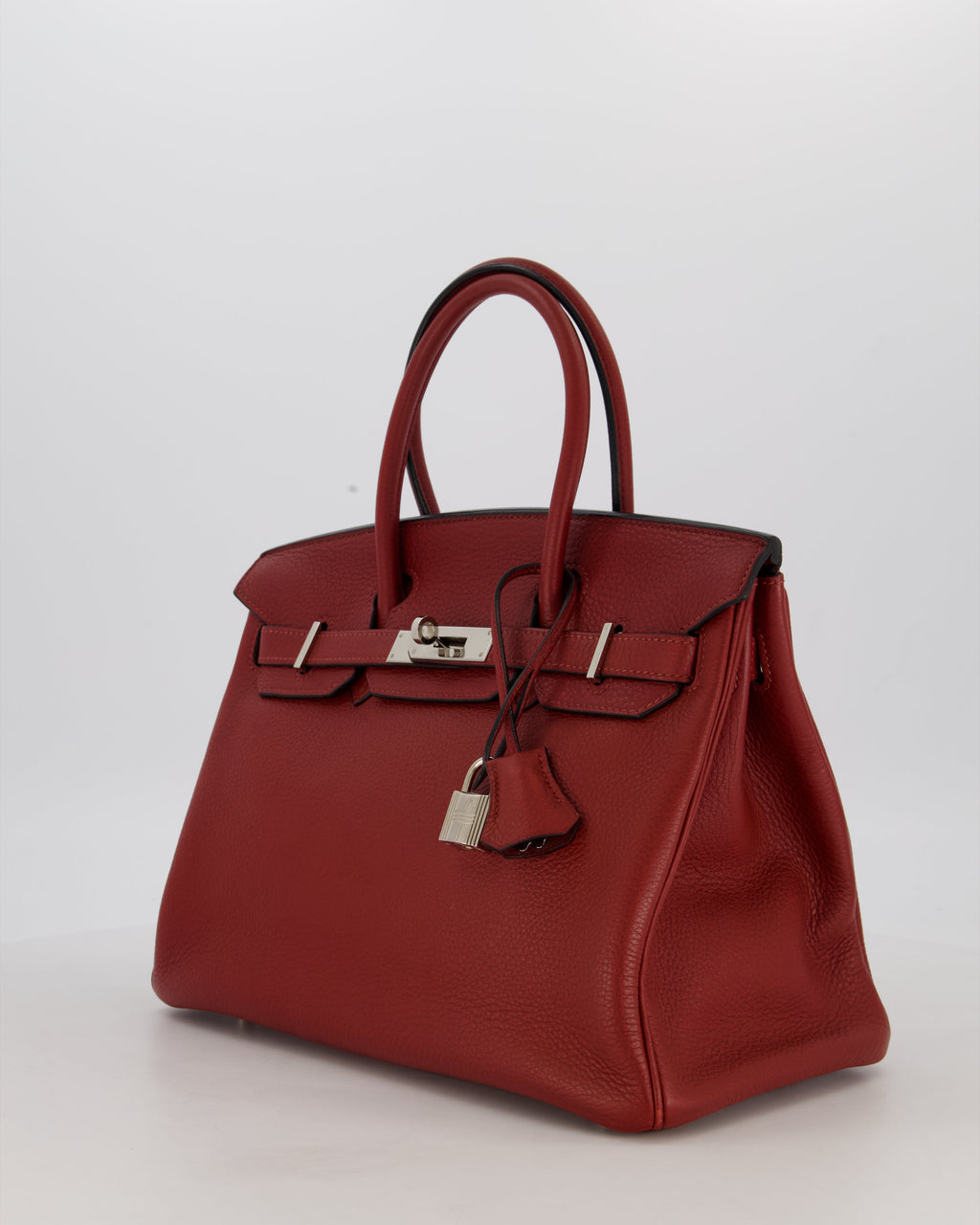 Hermès Birkin 30 Retourne Bag in Rouge H Togo Leather with Palladium Hardware