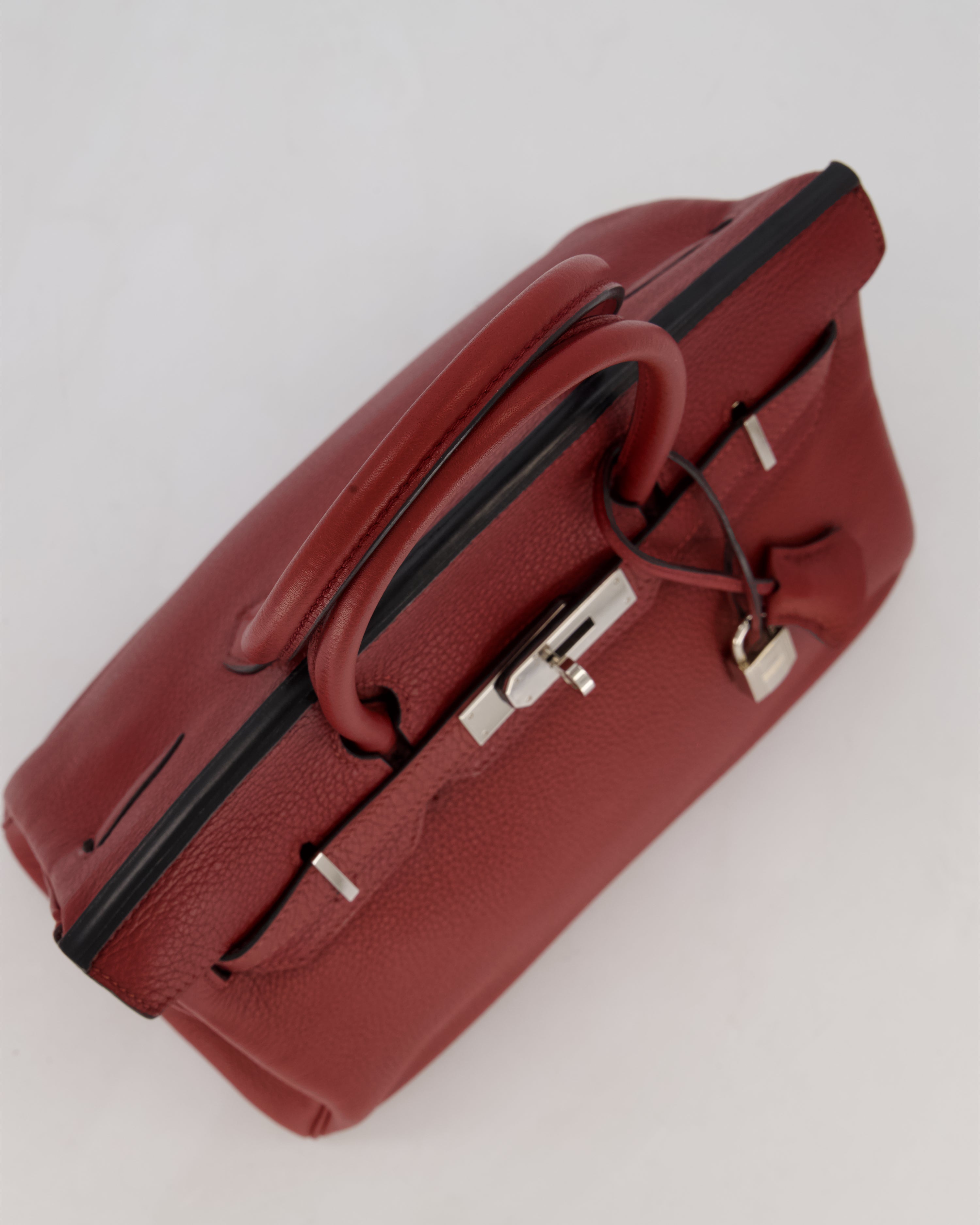 Hermès Birkin 30 Retourne Bag in Rouge H Togo Leather with Palladium Hardware