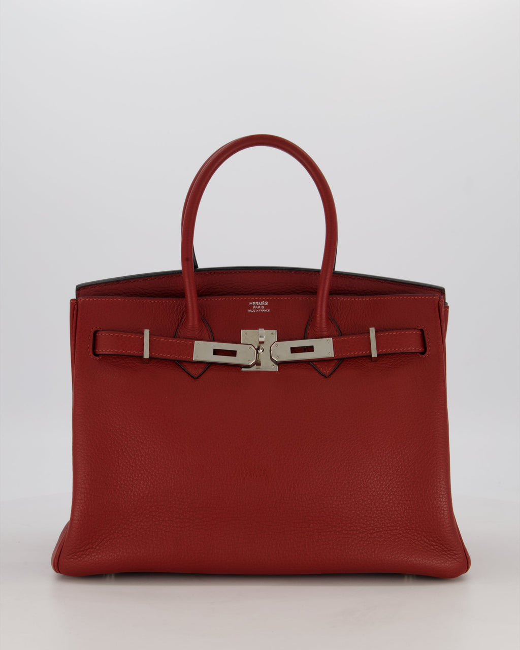 Hermès Birkin 30 Retourne Bag in Rouge H Togo Leather with Palladium Hardware