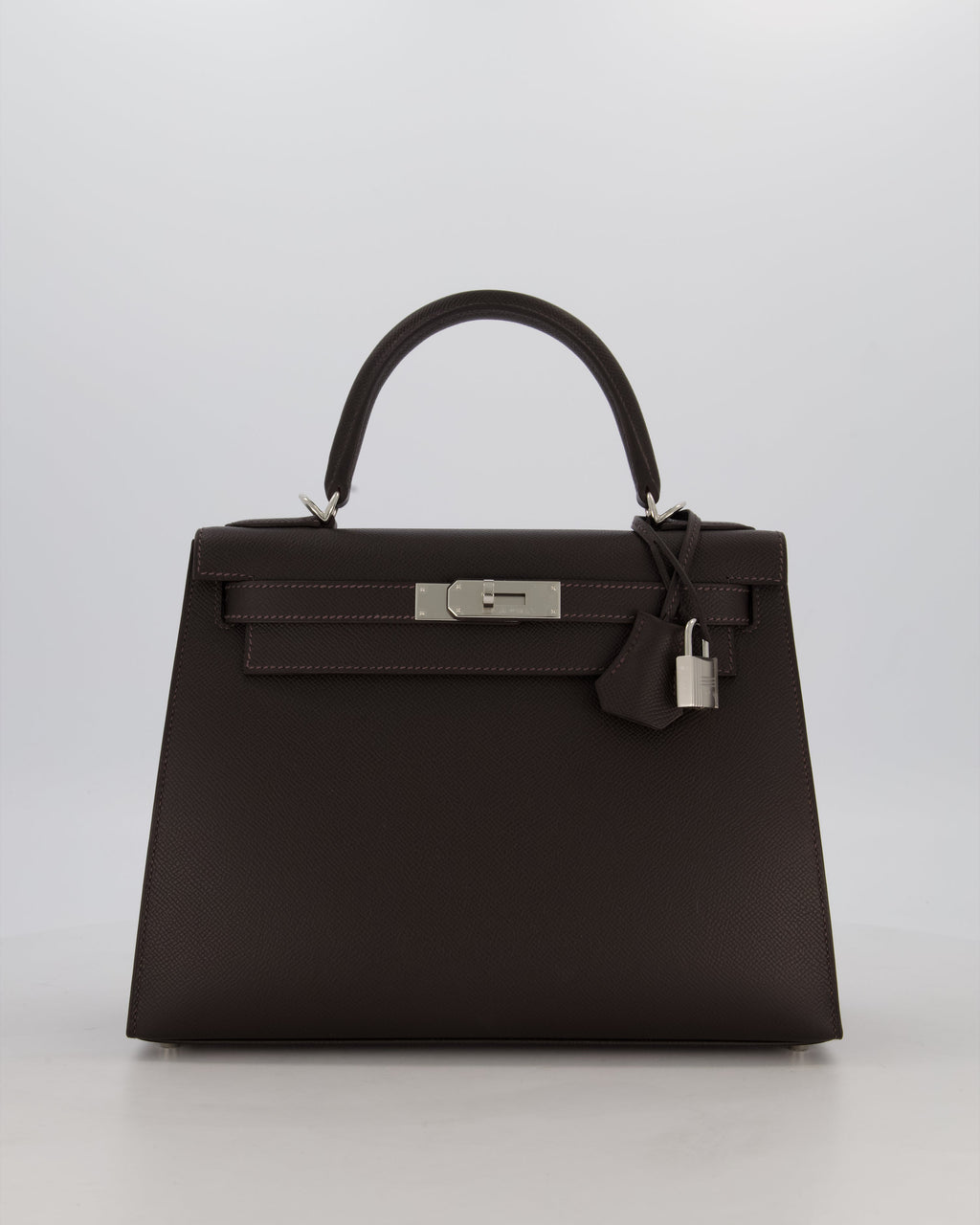 *RARE* Hermès Kelly 28 Sellier Bag in Bai Brun Epsom Leather with Palladium Hardware
