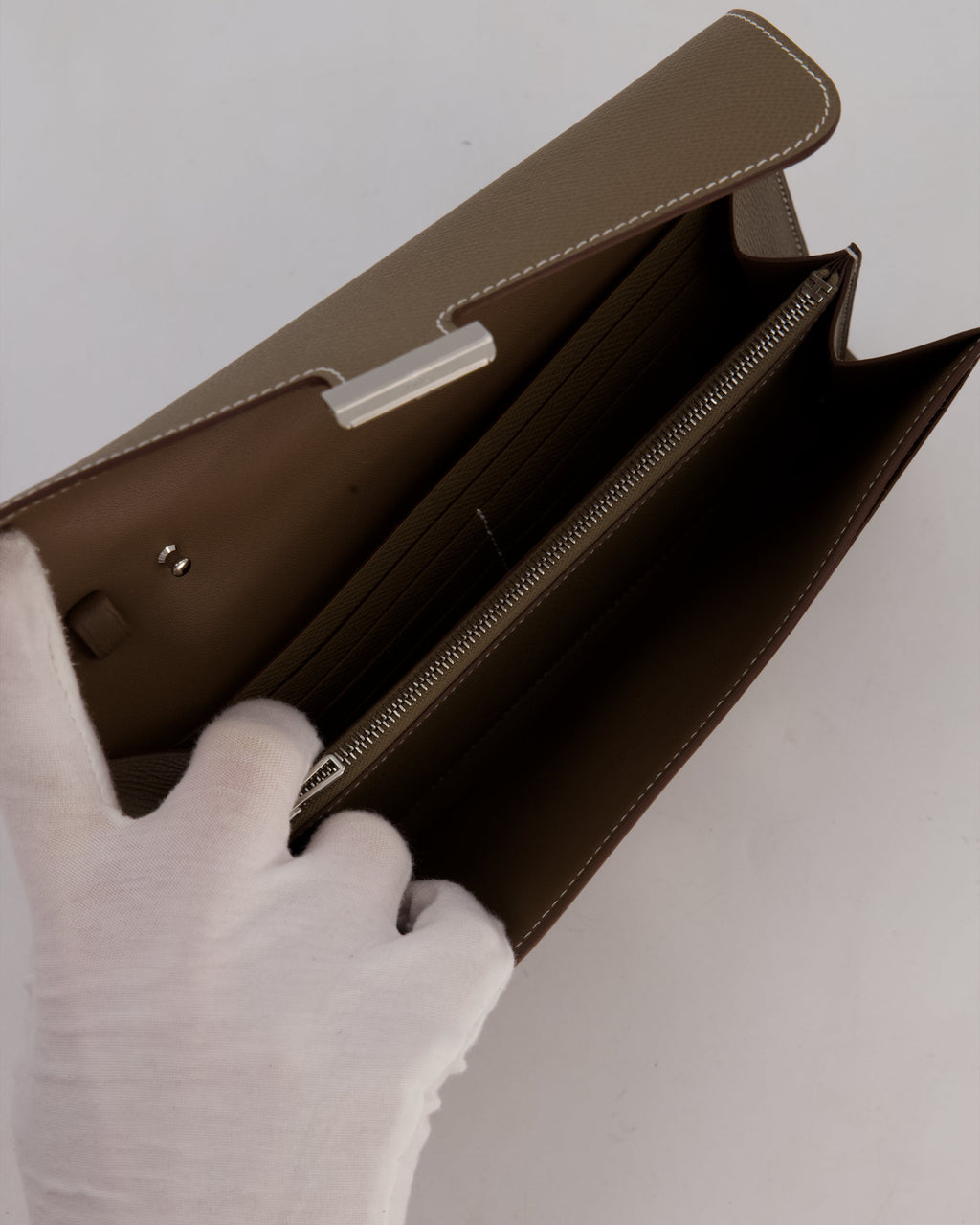 Hermès Constance To Go Bag in Etoupe Epsom Leather with Palladium Hardware