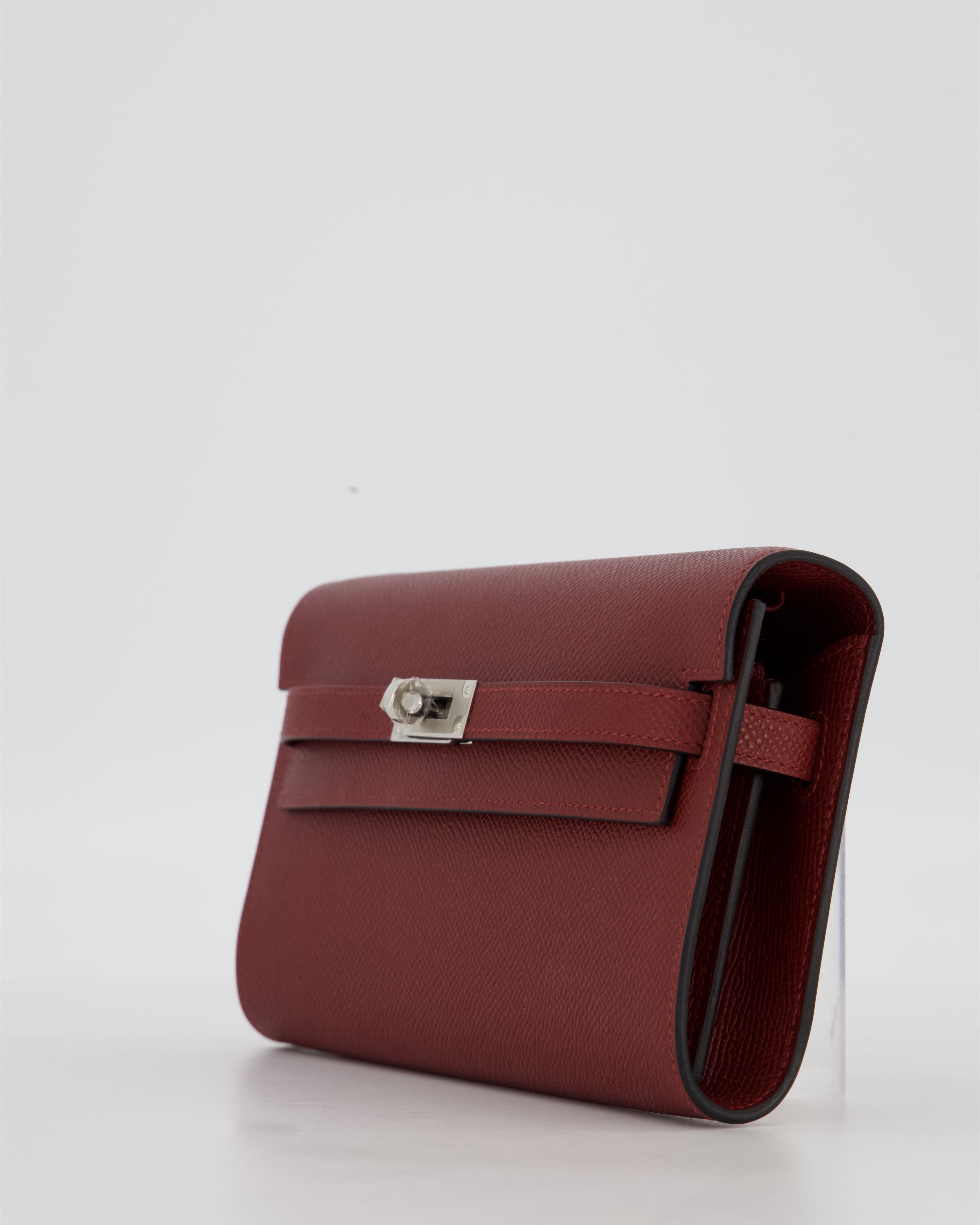 Hermès Kelly To Go Bag in Rouge H Epsom Leather with Palladium Hardware