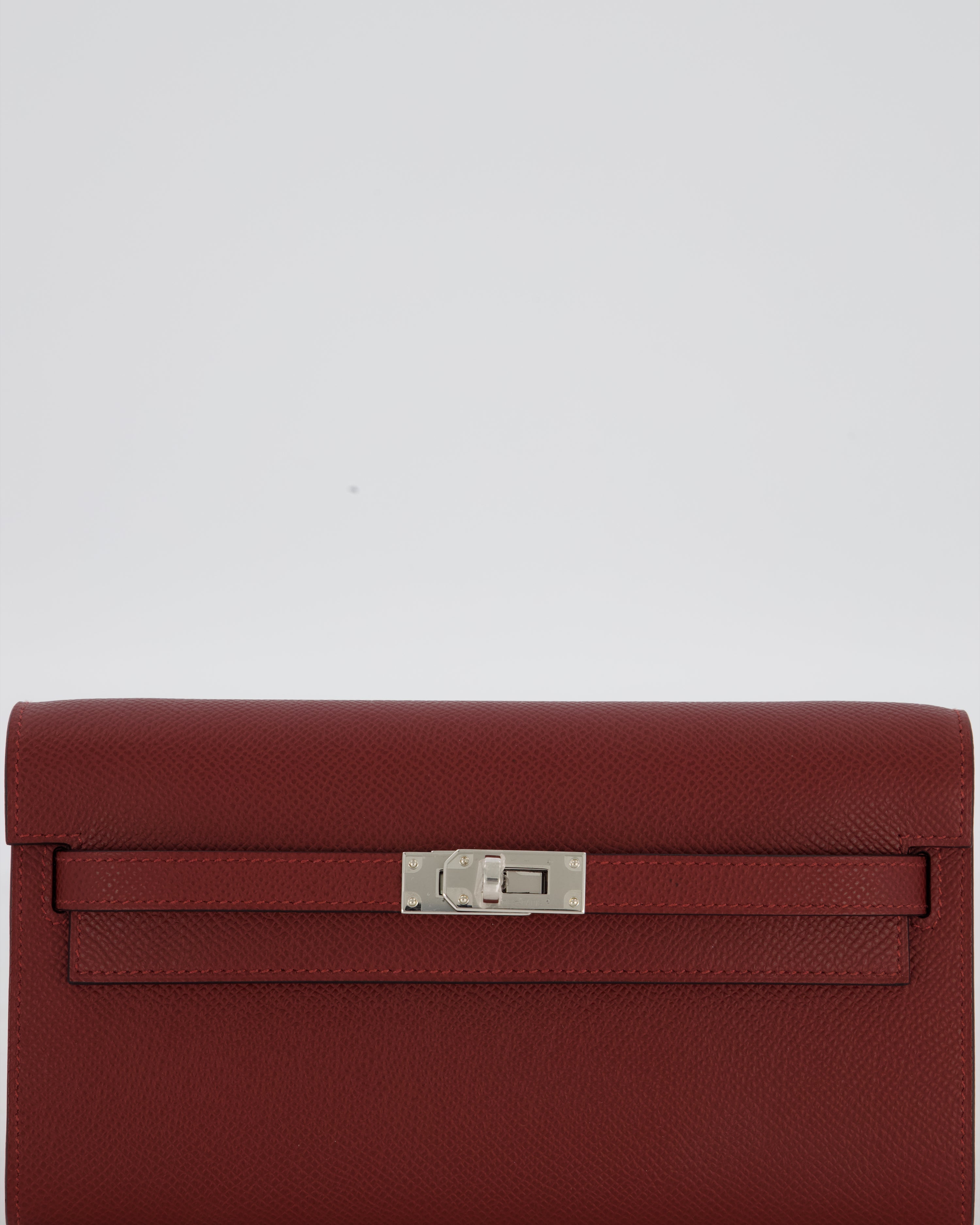 Hermès Kelly To Go Bag in Rouge H Epsom Leather with Palladium Hardware