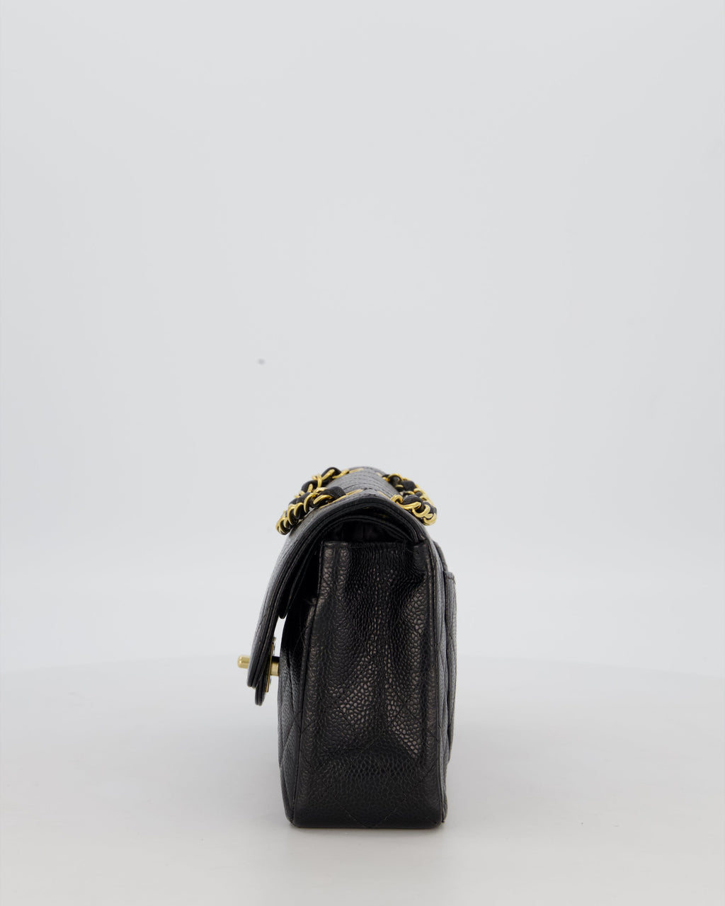 *RARE* Chanel Vintage Black Small Classic Double Flap Bag in Caviar Leather with 24K Gold Hardware