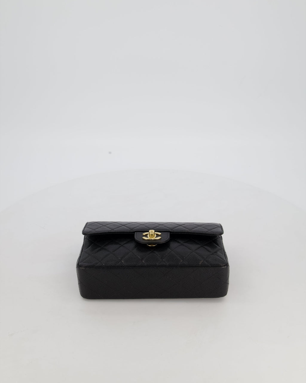 *RARE* Chanel Vintage Black Small Classic Double Flap Bag in Caviar Leather with 24K Gold Hardware