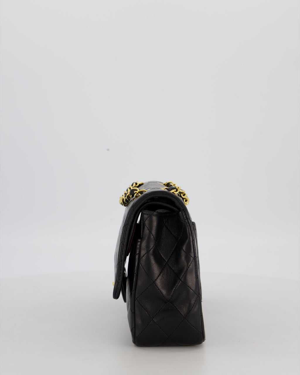 *AMAZING CONDITION* Chanel Black Vintage Medium Classic Double Flap Bag in Lambskin Leather with 24K Gold Hardware
