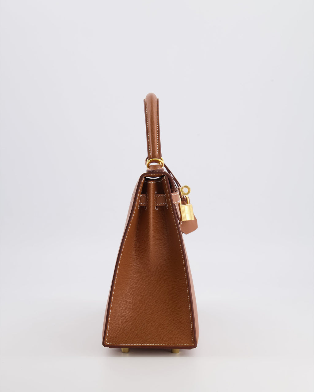Hermès Kelly 25 II Sellier Bag in Gold Veau Madame Leather with Gold Hardware