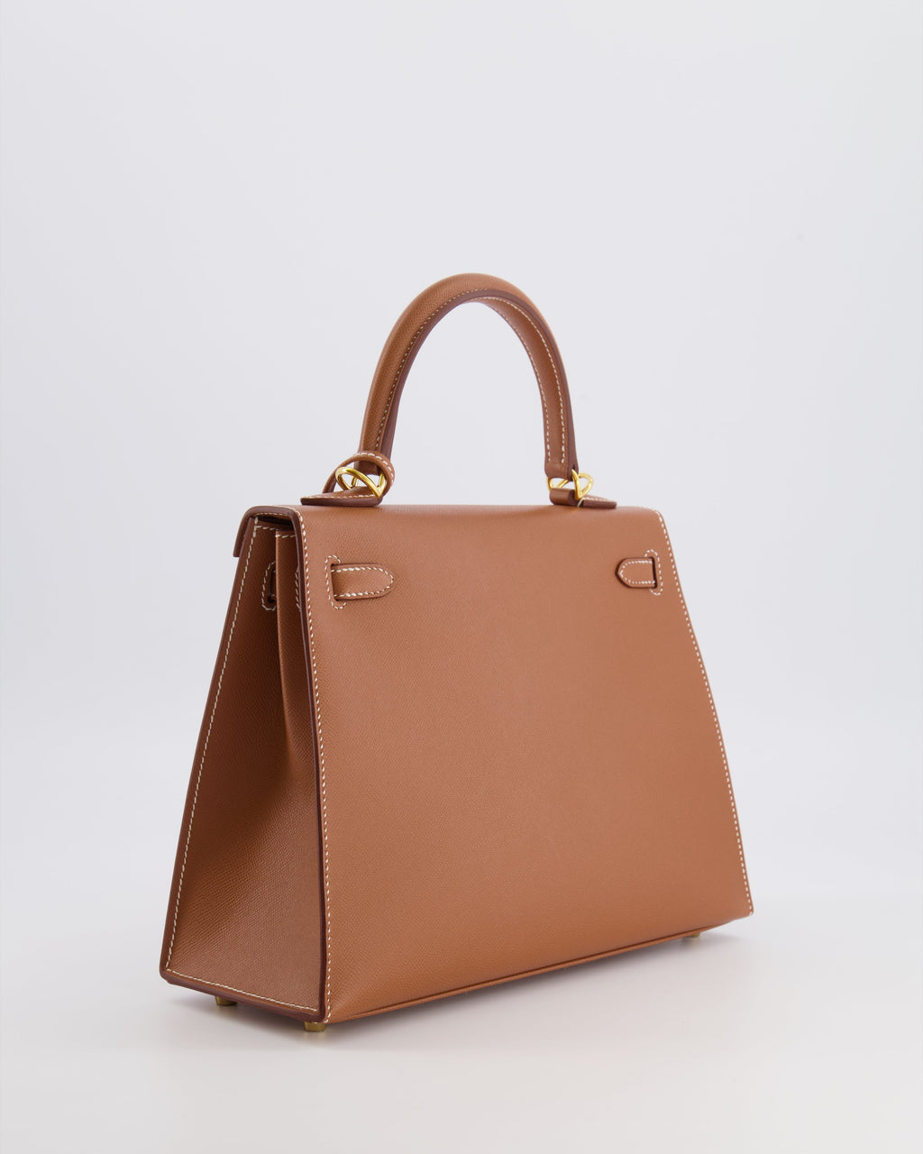 Hermès Kelly 25 II Sellier Bag in Gold Veau Madame Leather with Gold Hardware