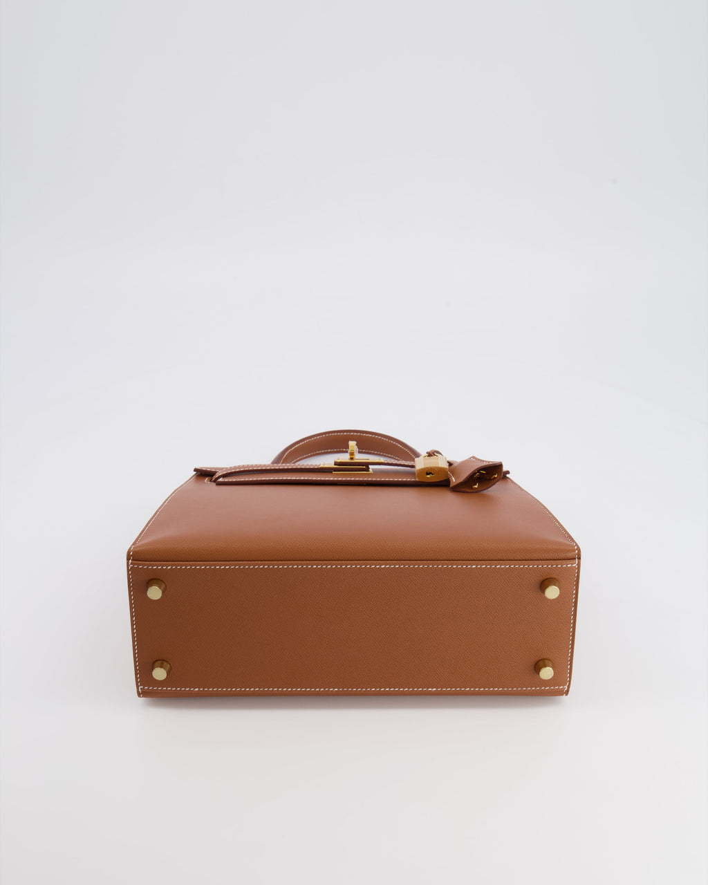 Hermès Kelly 25 II Sellier Bag in Gold Veau Madame Leather with Gold Hardware