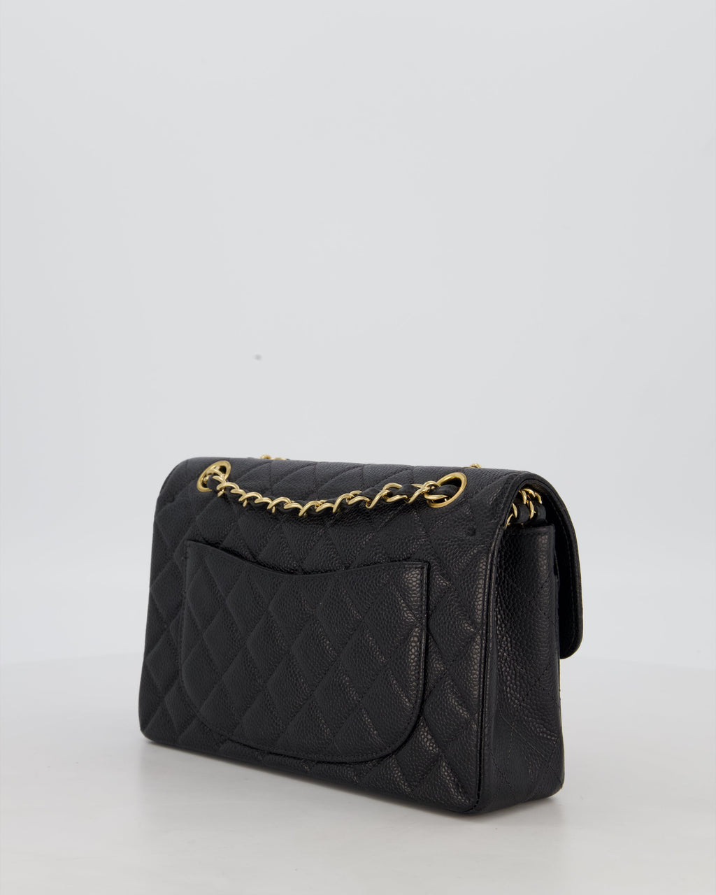 *VERY RARE* Chanel Vintage Black Small Classic Double Flap Bag in Caviar Leather with 24K Gold Hardware