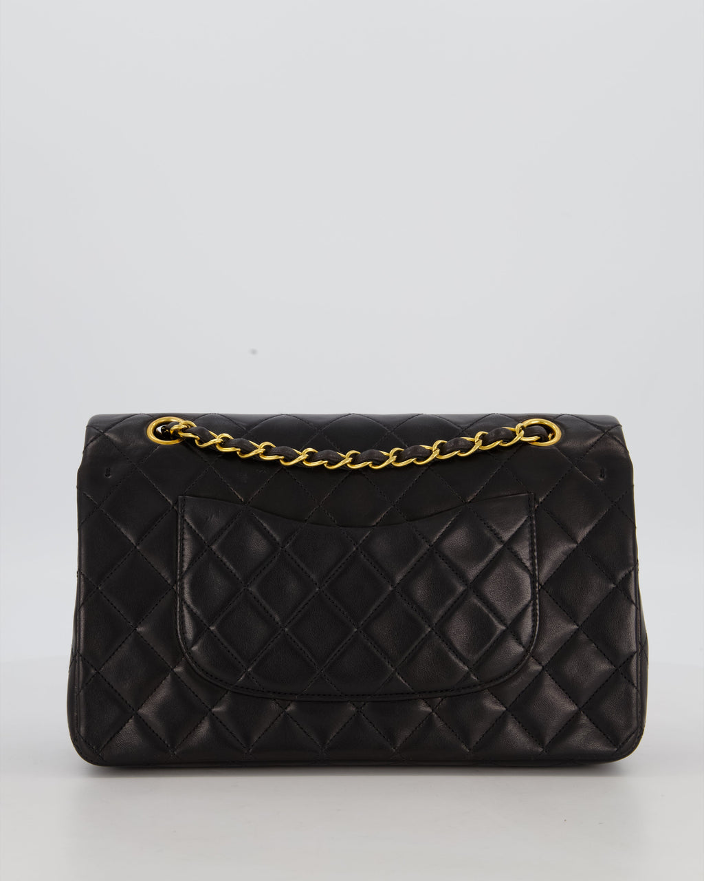 *AMAZING CONDITION* Chanel Black Vintage Medium Classic Double Flap Bag in Lambskin Leather with 24K Gold Hardware