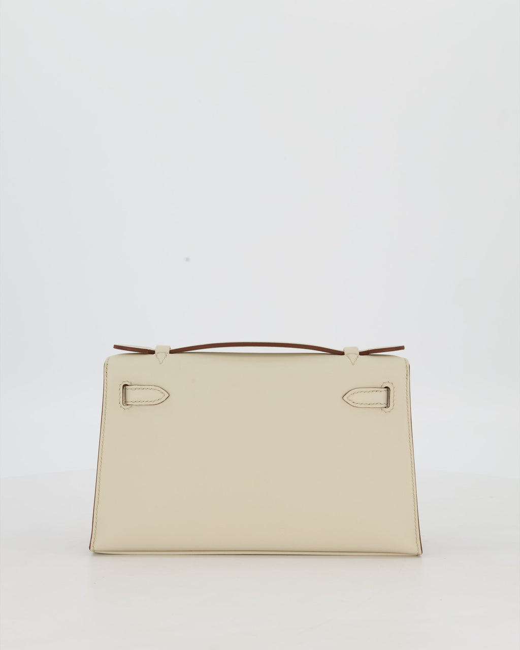 *SUPER RARE* HSS Hermès Kelly Pochette Bag in Beton and Gold Interior Swift Leather with Permabrass Hardware