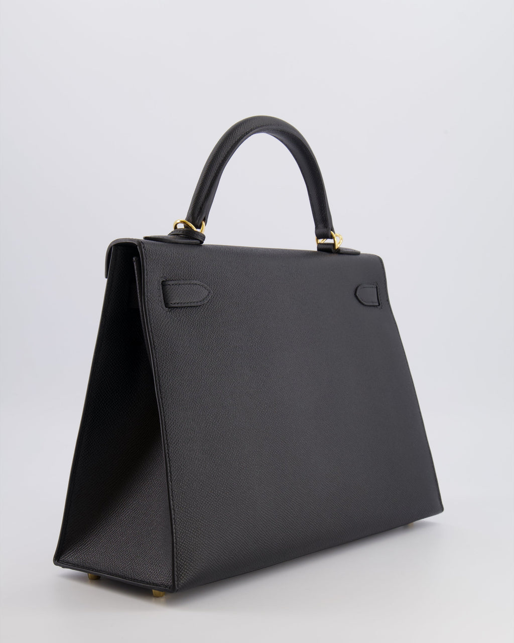 Hermès Kelly 32 Sellier Bag in Noir Epsom Leather with Gold Hardware