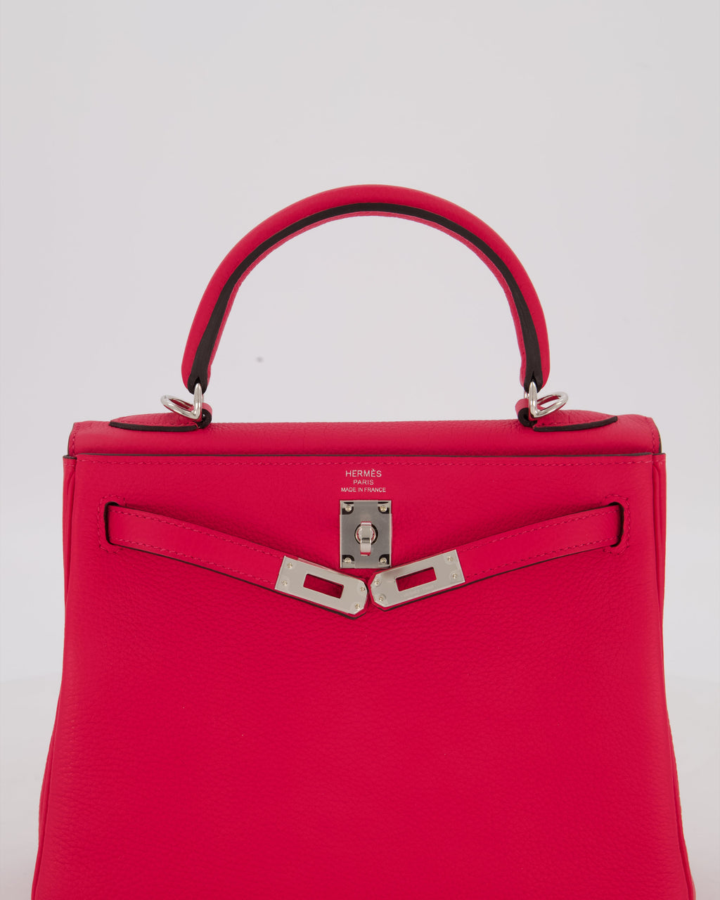 *RARE* Hermès Kelly Retourne Bag in Rose Mexico Togo Leather with Palladium Hardware